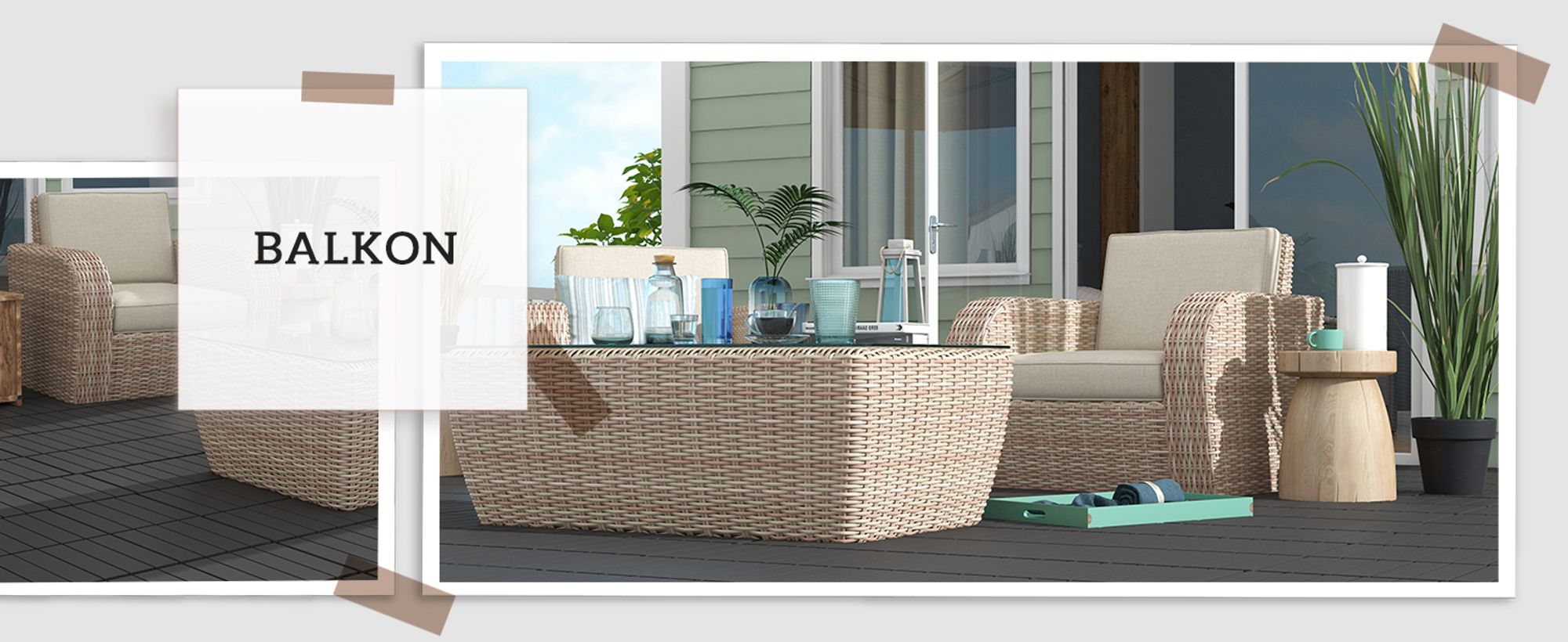 Outsunny 9 er Set Terassenfliesen Balkon Patio 30 x 30 cm Kunststoff Dunkelgrau