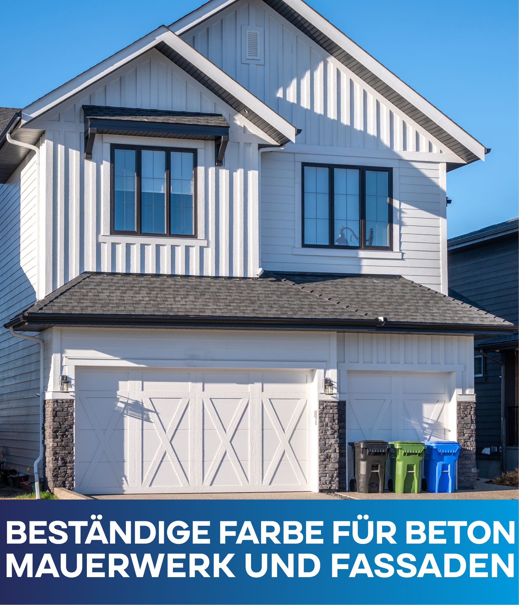 Plid Silikon Fassadenfarbe Weiß Aussen matt 10L für ca. 70m² - für Beton, Mauerwerk, Kellerwand, Fassade & Sockel - Wandfarbe - Aussenfarbe wetterfest