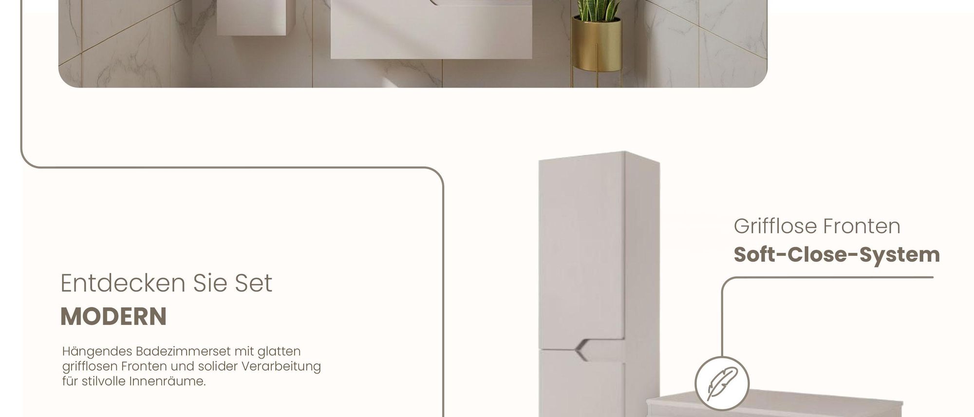 RODAN, Badmöbel, Badschrank, Badezimmermöbel, Badezimmer, MODERN, Waschbeckenunterschrank