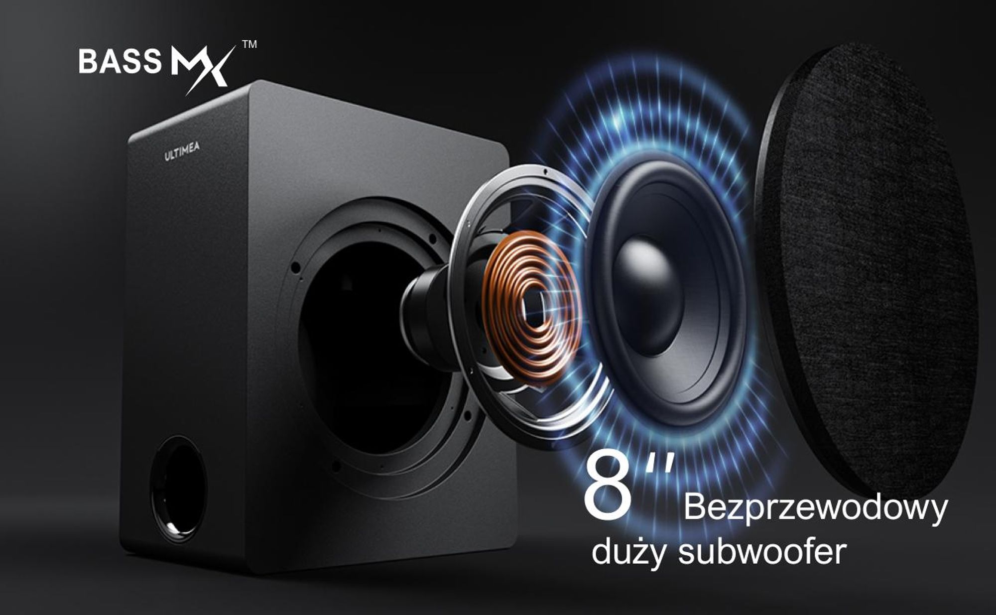 ULTIMEA 5.1.2-kanałowy soundbar do telewizorów z Dolby Atmos, system dźwięku przestrzennego kina domowego z subwooferem do dźwięku kinowego, HDMI/Opt/Bluetooth