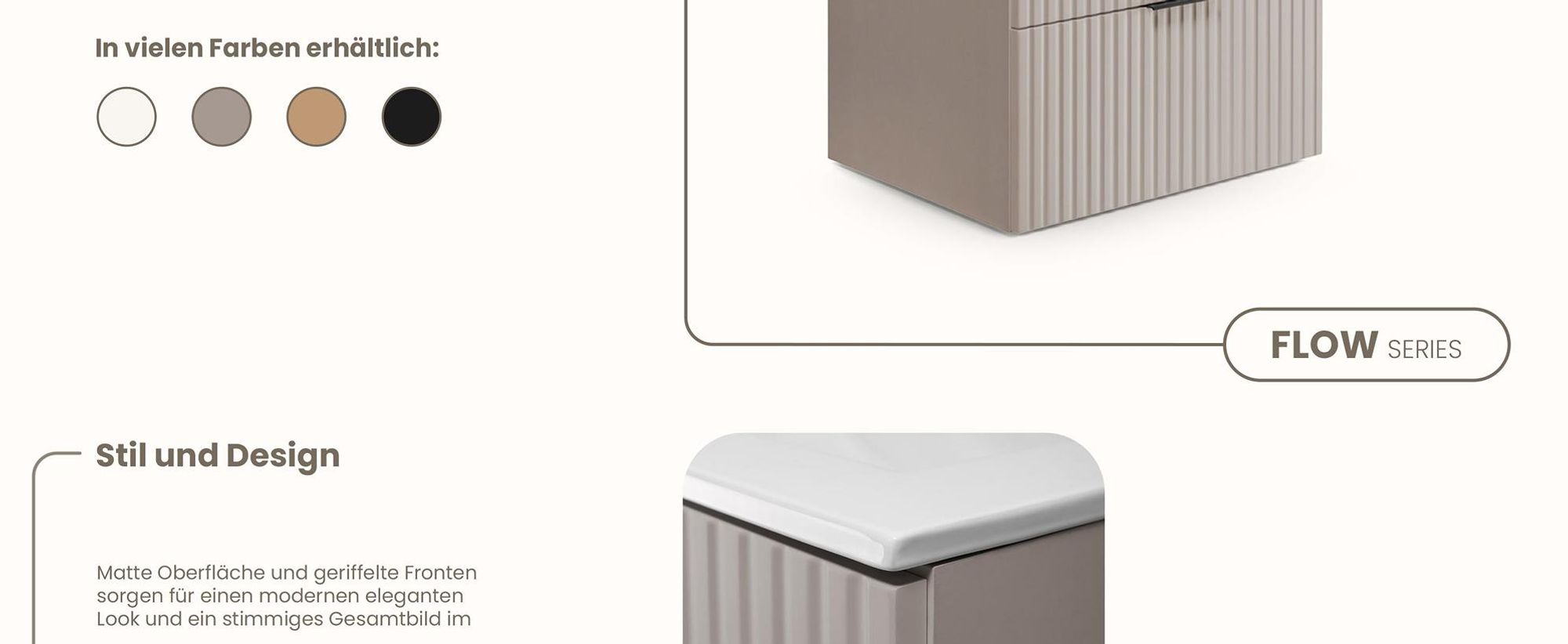 Badmöbel, Waschbeckenunterschrank, Badezimmerschränke, RODAN, Badschrank, Waschbecken, Bad
