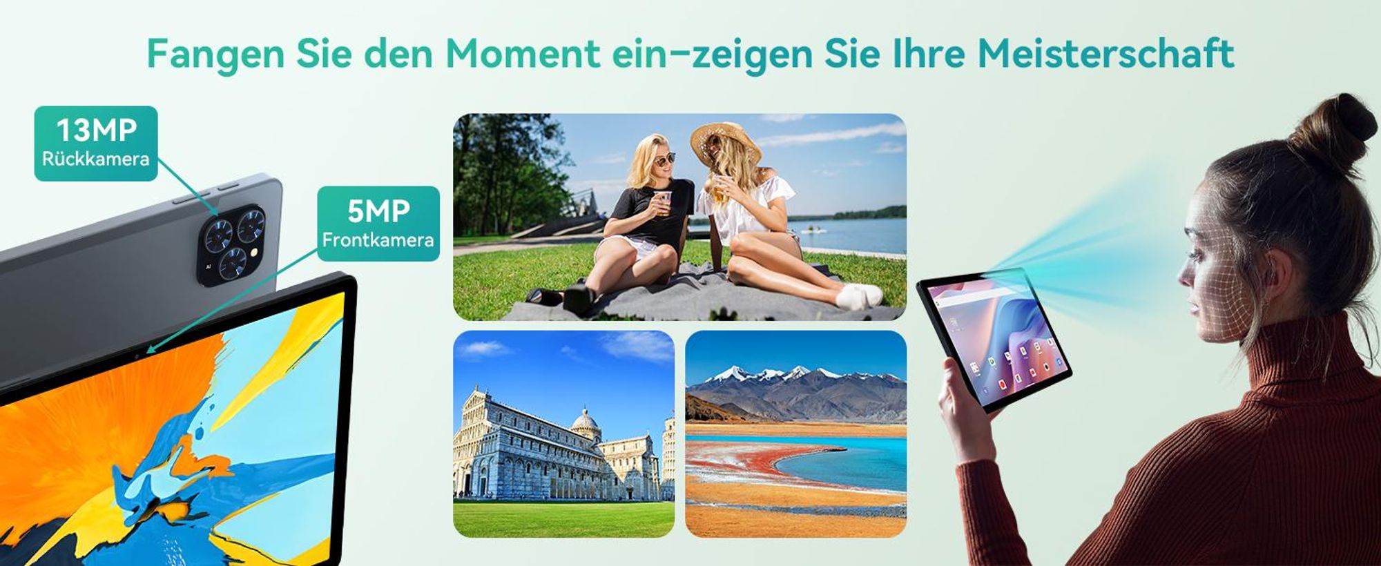 KINGRID T90 Tablet 11 Zoll, Android 16,24GB(8+16)RAM+128GB ROM(2TB TF), 5G WiFi, Stift/Maus/Tastatur, 8000mAh, 16MP+8MP, Widevine L1, Gemini AI Tablet