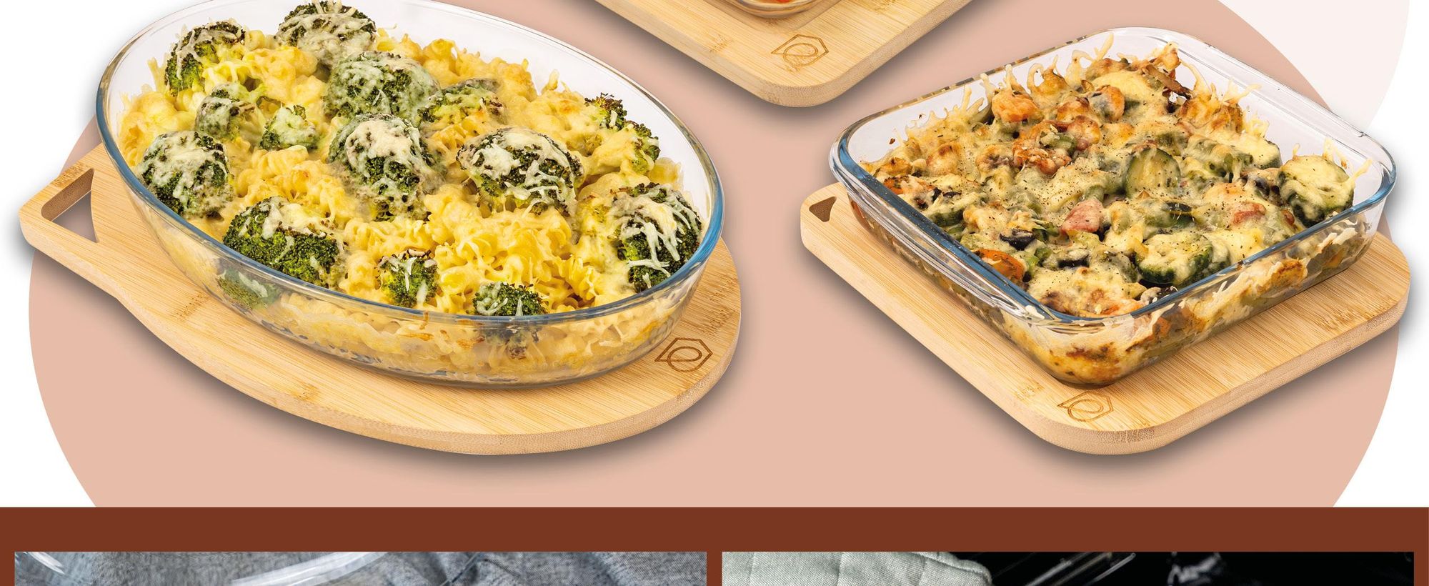Plat à gratin en verre dans la cuisine