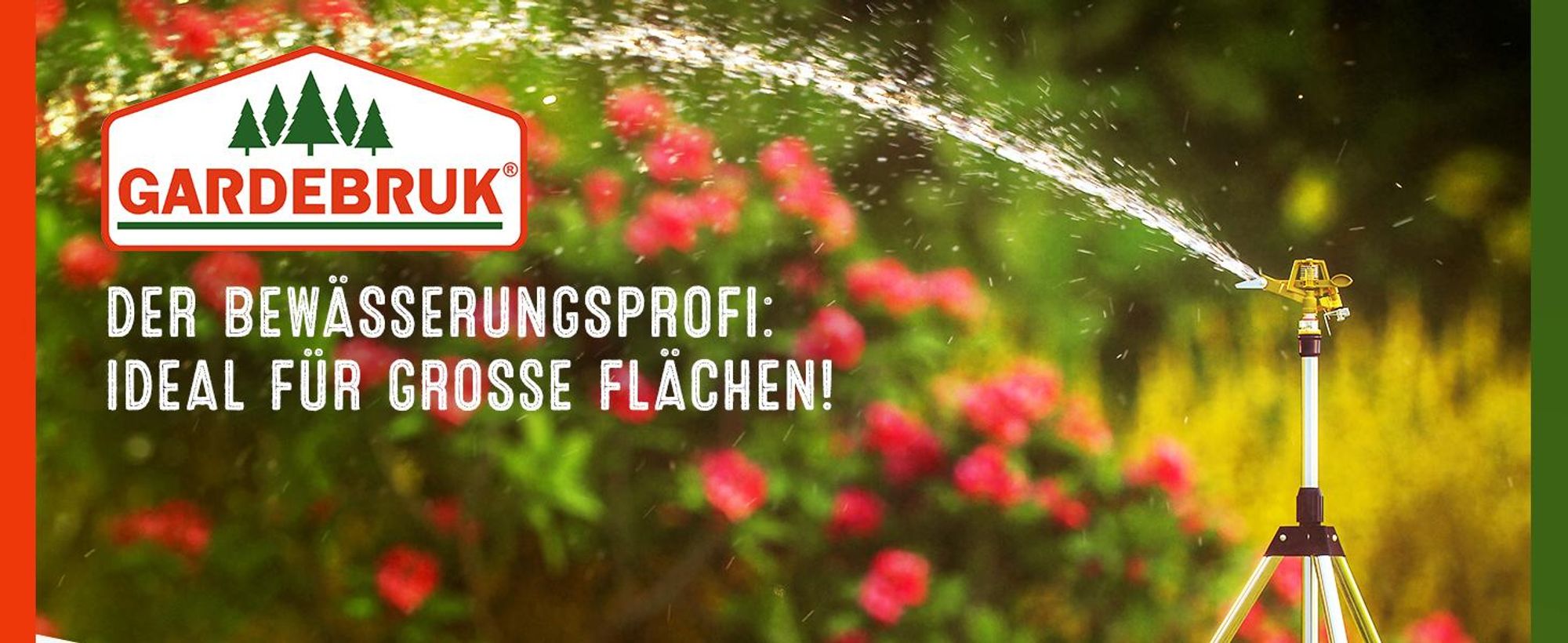 GARDEBRUK® Sprinkler Teleskopstativ Sprengweite bis 24m 360° Sprühaufsatz Impulsregner Rasensprenger Sektorenregner Bewässerungssystem Gartenbewässerung