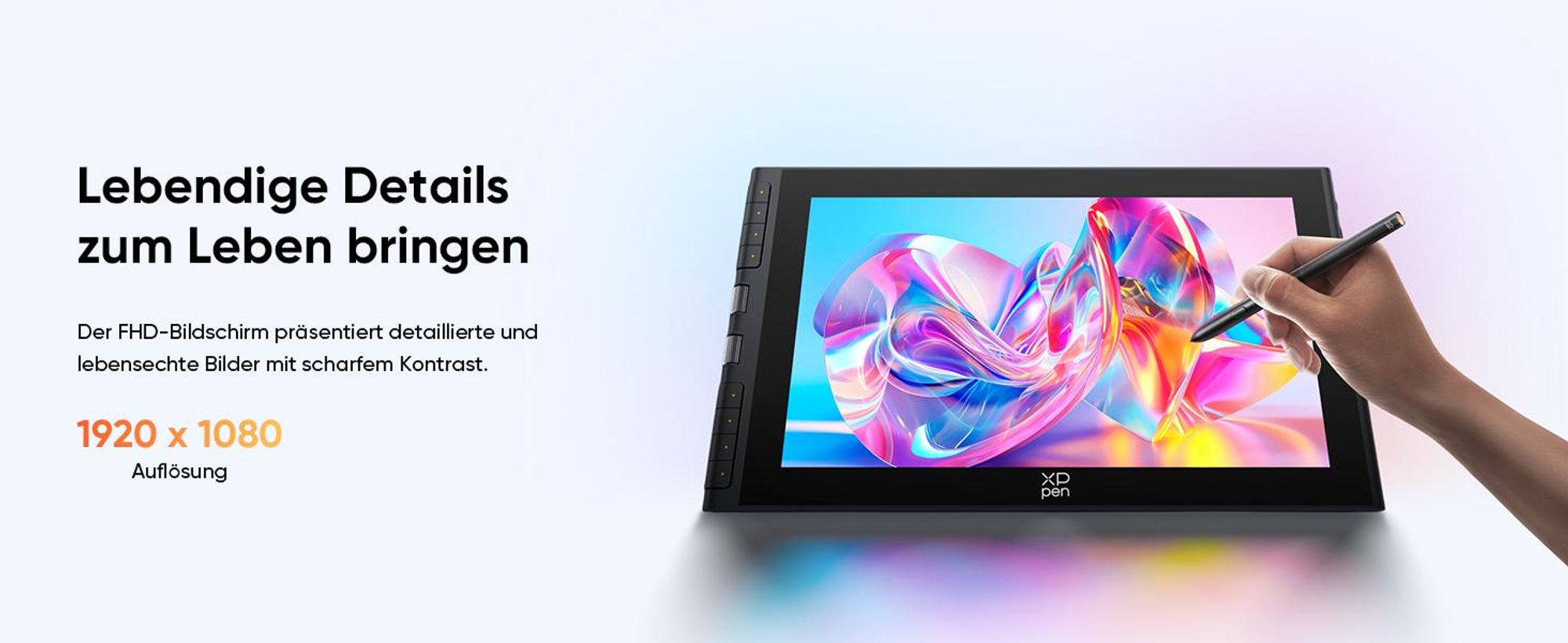 XPPen Artist 12 3rd, Kabelgebunden, 5080 lpi, 264 x 149 mm, USB, Stift, 60°