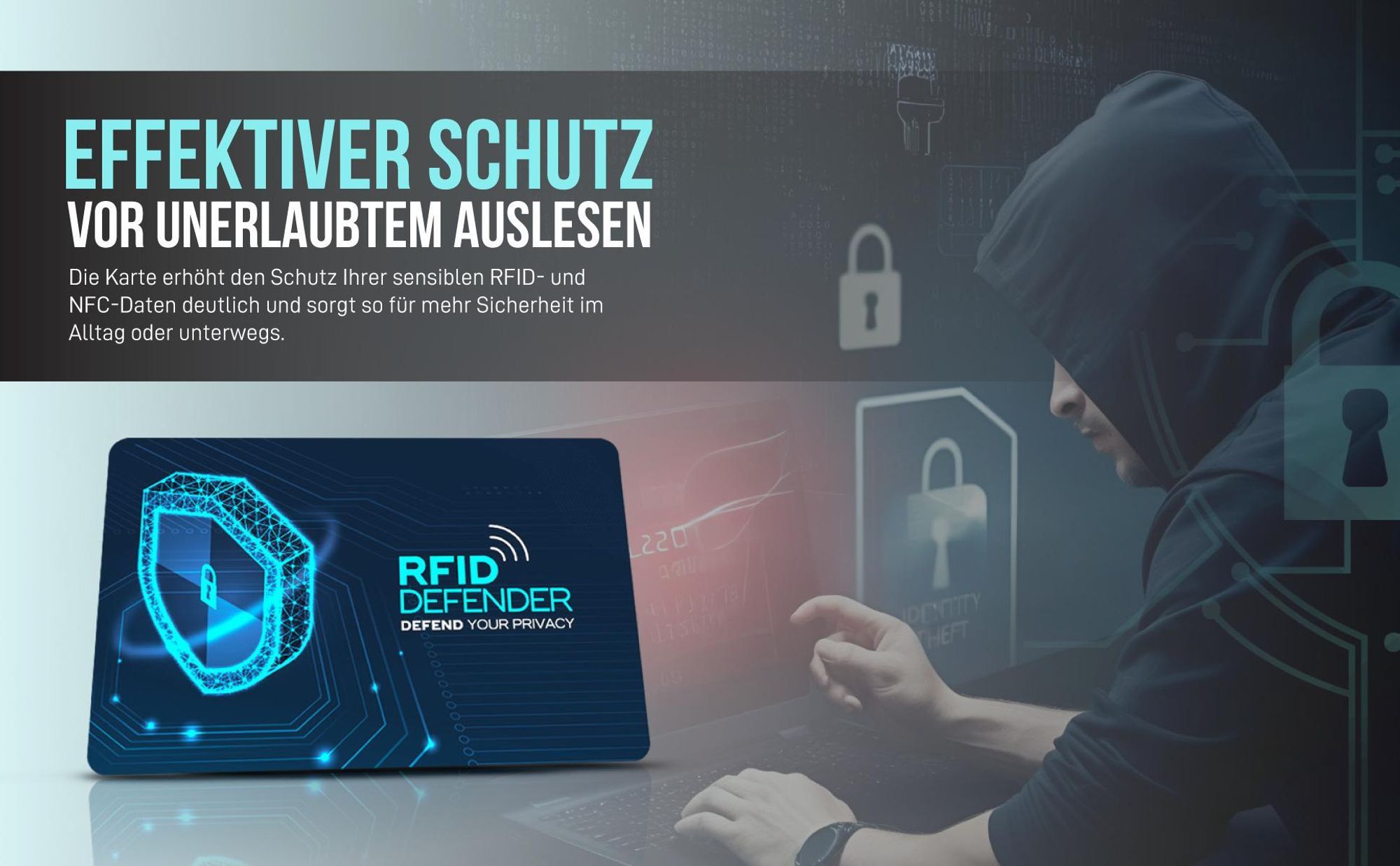 Effektive Abschirmung gegen RFID und NFC Auslesen persönlicher Daten