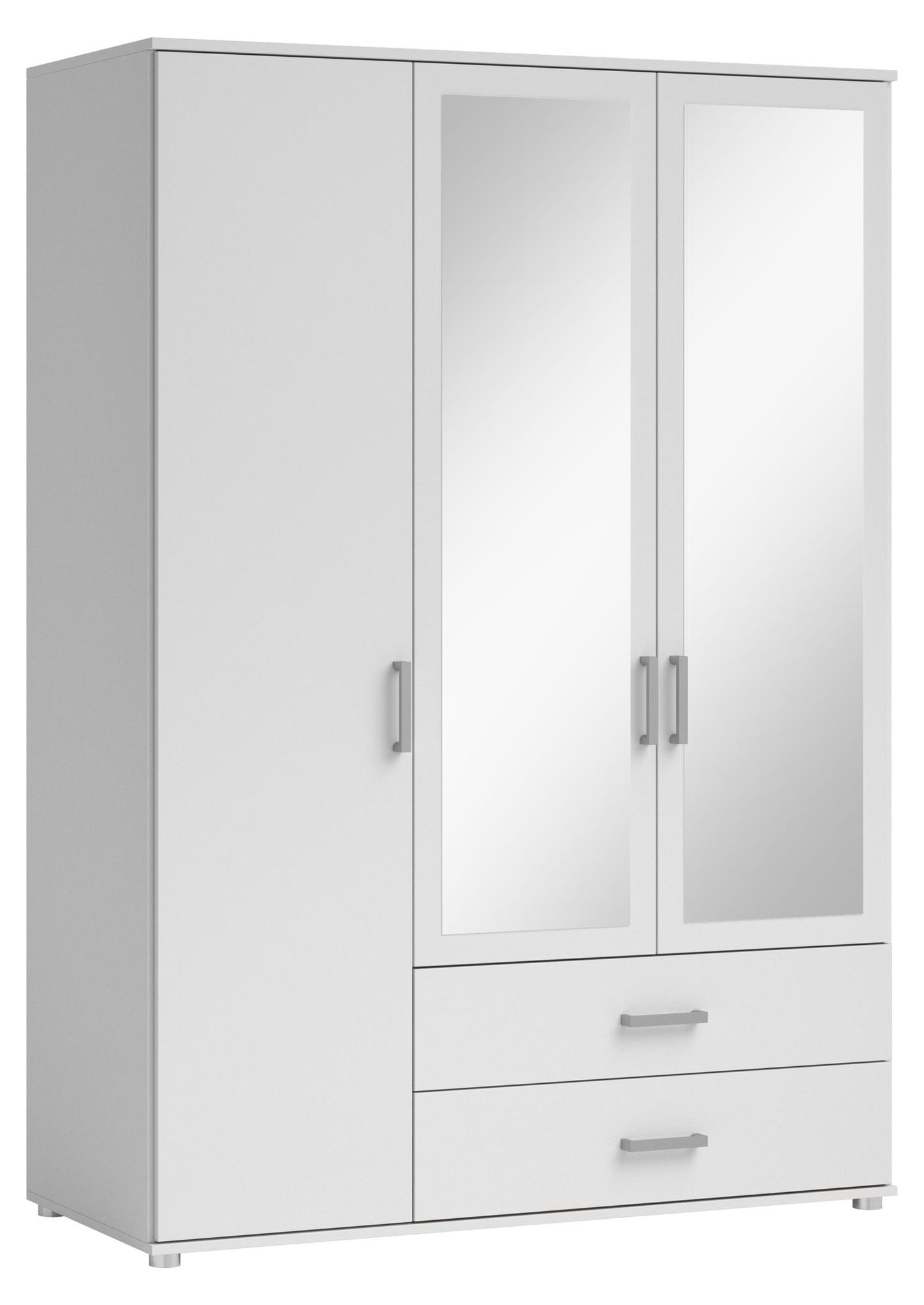 IVAR Kleiderschrank Weiß – Drehtürenschrank mit Spiegeltüren und viel Stauraum