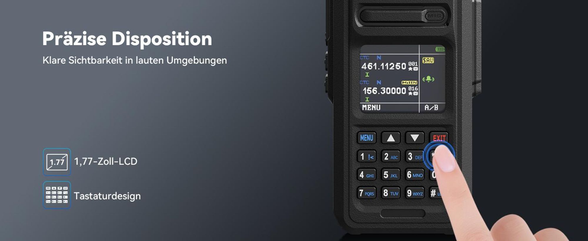 Retevis RT29S Walkie Talkies, Funkgeräte set, Professional, Großer Reichweite, IP67, LCD-Bildschirm, Rauschunterdrückung, für Logistik und Transport