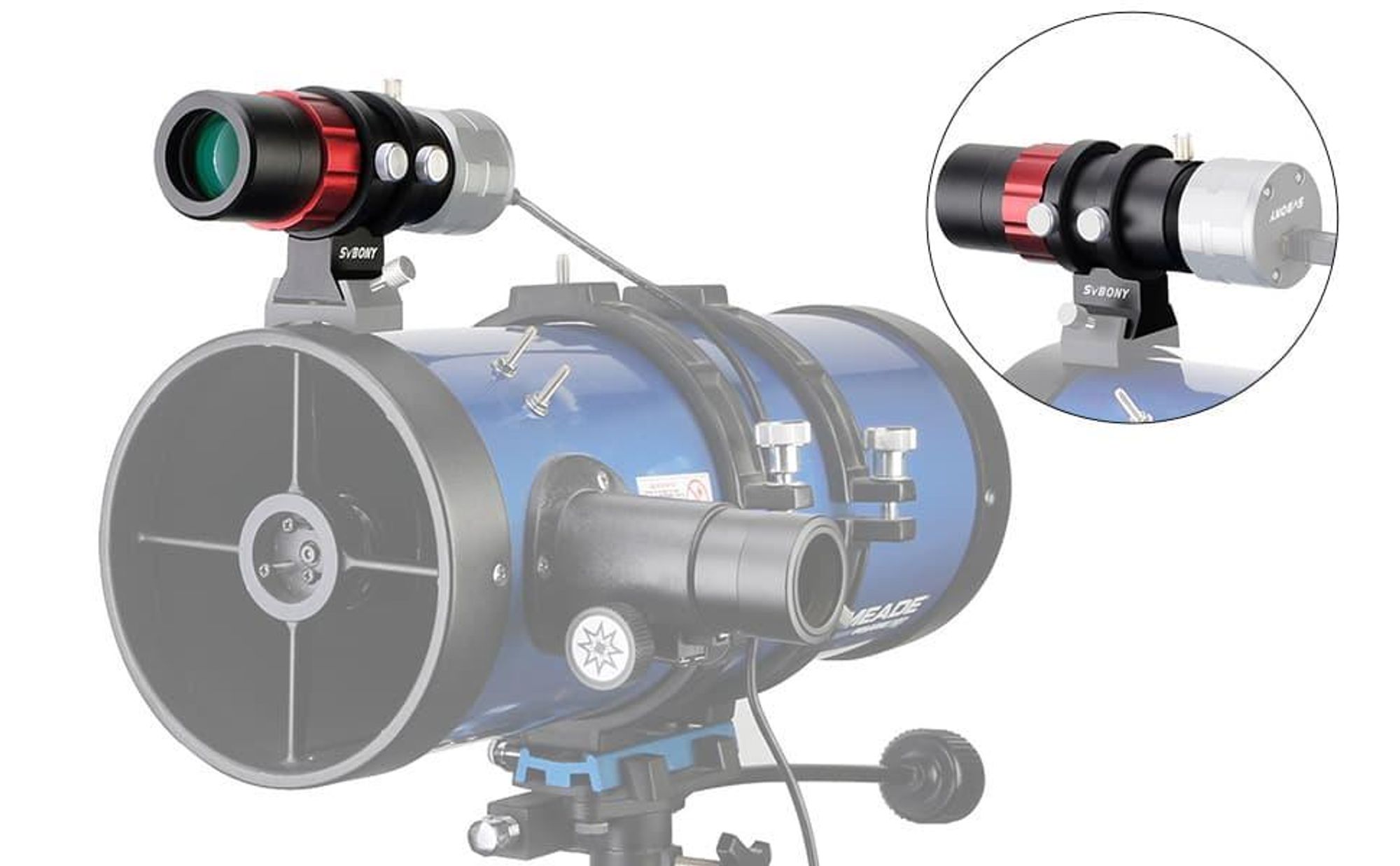 Svbony SV165 Sucherfernrohr, 30mm Mini Guiding Teleskop, mit Helix Fokussierer F4 120mm Leitfernrohr, Kompatibel mit ZWO QHY Auto Guide-Kamera