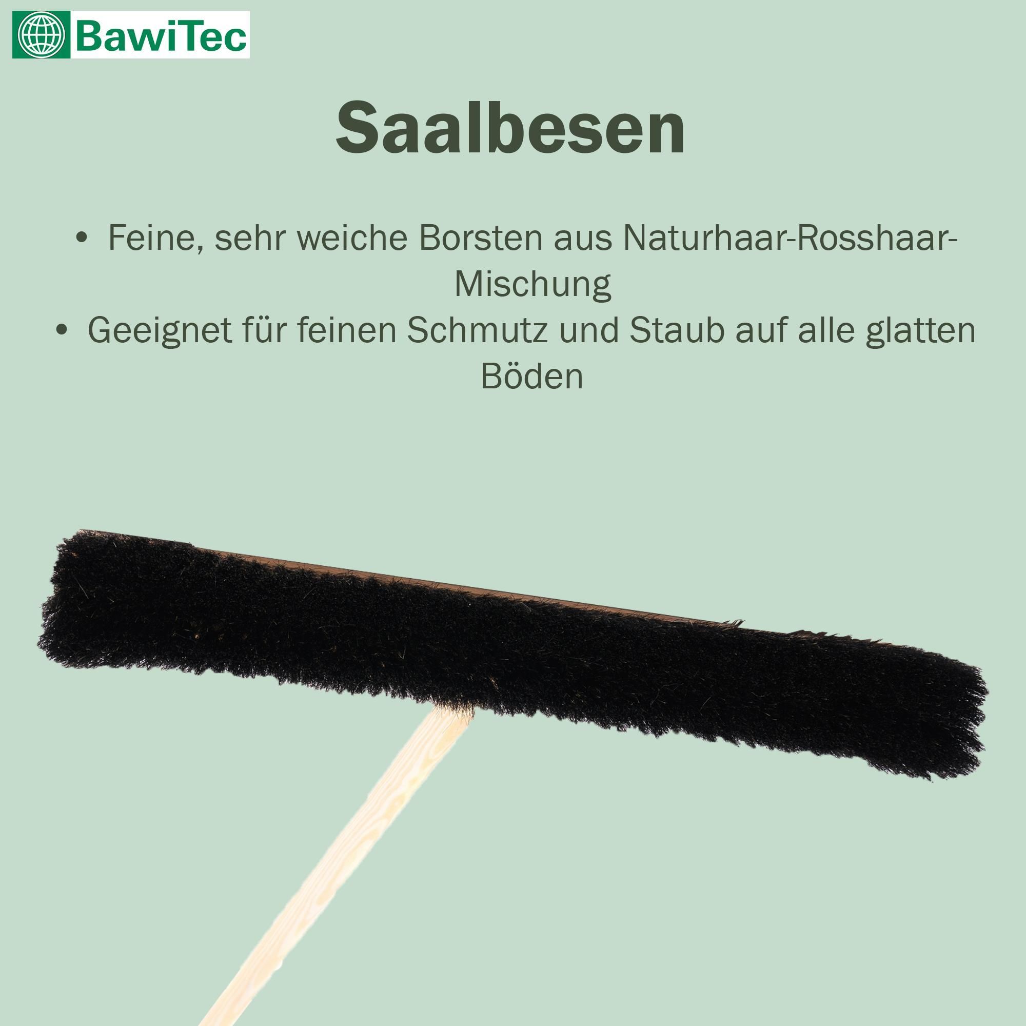 Sehr weicher Naturhaar Rosshaar Saalbesen 40cm Breit mit Stiel Besenstiel 140cm Lang Rosshaarbesen Holz Besen Feger weiche Borsten für Innen