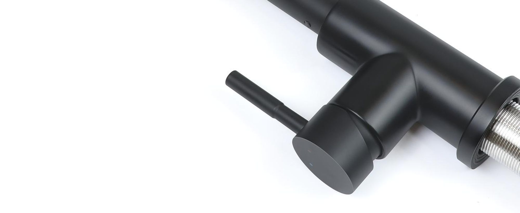 ZMH Wasserhahn Ausziehbar Küchenarmaturen Schwarz Mischbatterie mit Brause Spültischarmatur 360° Drehbar Armatur Edelstahl mit 2 Strahlarten