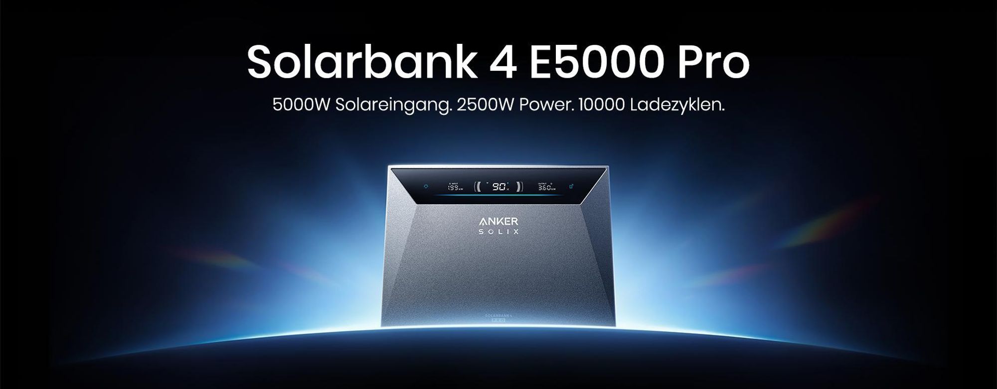 ALLDREI  Balkonkraftwerke  mit Speicher Anker Solix Solarbank 4 E5000 Pro & BP2700x1,Komplettset mit 4x500W Bifazialer Solarpanel & Smart Meter Gen 2