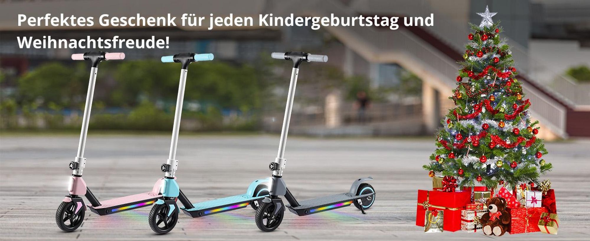 Elektroroller Kinder Mit LCD-Anzeige, Schutzhülle, 3 Geschwindigkeitsstufen, 8KM Reichweite, Klappbar E Scooter Für kinder 6-12 Elektroscooter Blau