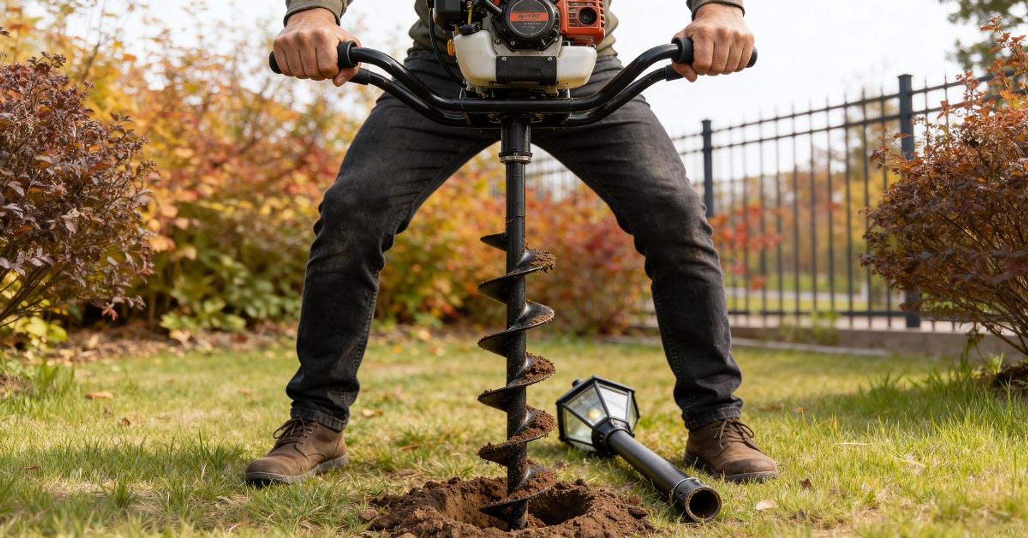 L800mm Ø80mm Erdbohrer mit SDS Plus Adapter für Bohrmaschine Brunnenbohrer Erdlochbohrer Baumpflanzung für Pfahlbohrer Aushubarbeiten Zaunbau Garten