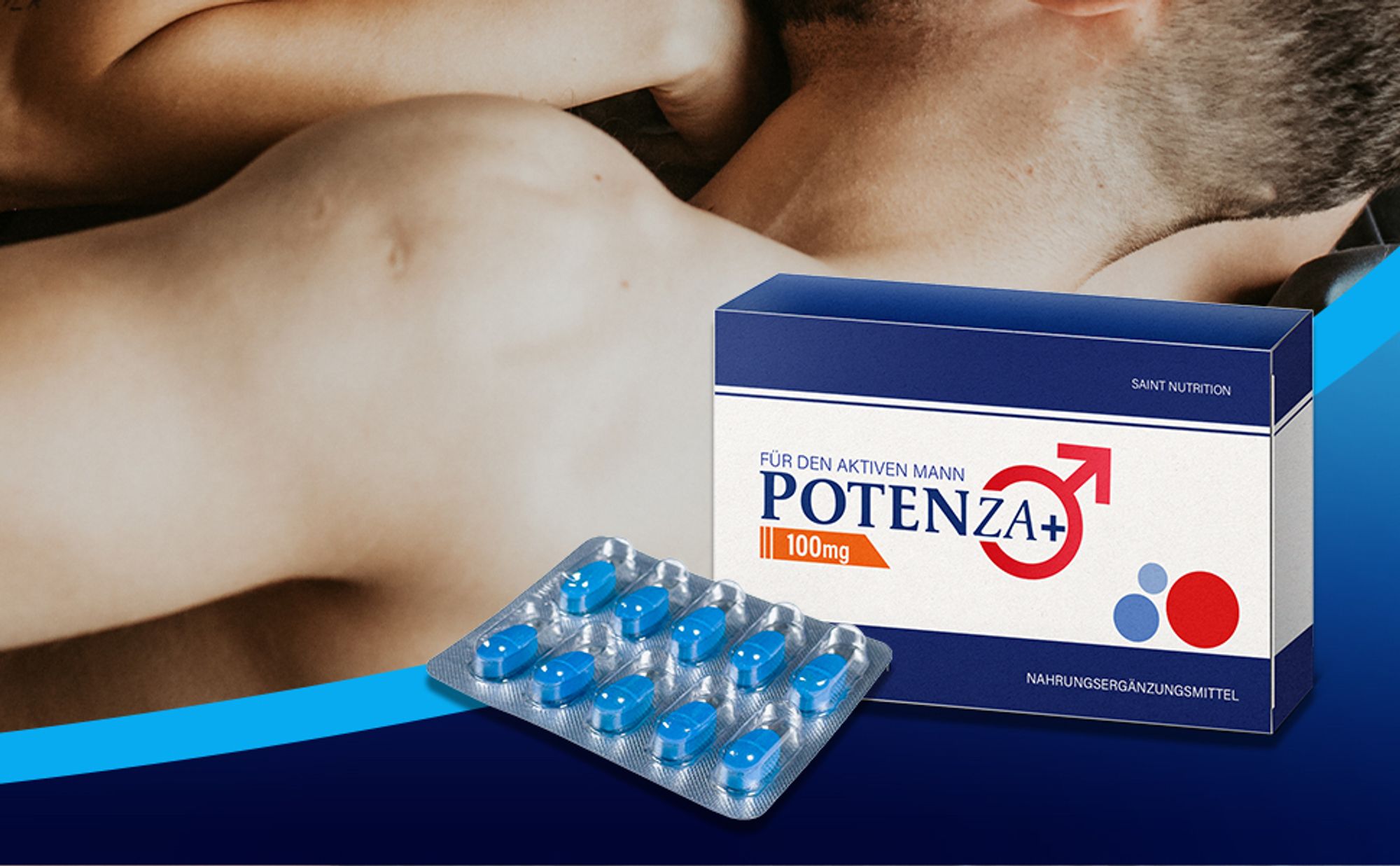 Saint Nutrition® Potenza+ – für Männer – Verzögerung der Ejakulation – mehr Spaß zu zweit – Potenz steigernd – mehr Potenz - 100mg