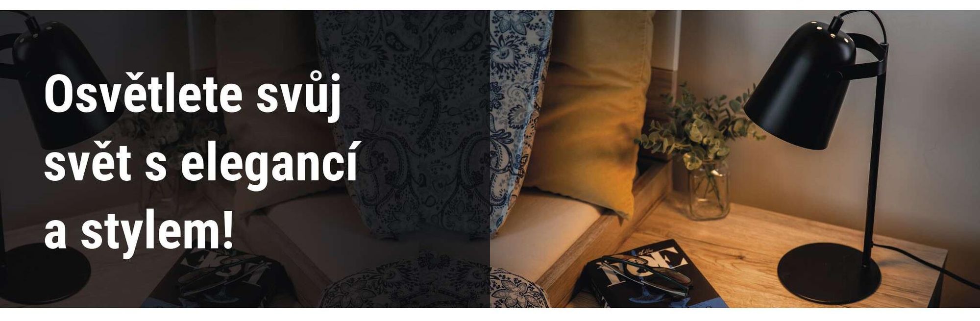 EMOS Designová stolní lampa NINA z kovu s paticí E27, lampička s kabelem 150 cm a eurozástrčkou, bez žárovky, černá, Z7642B