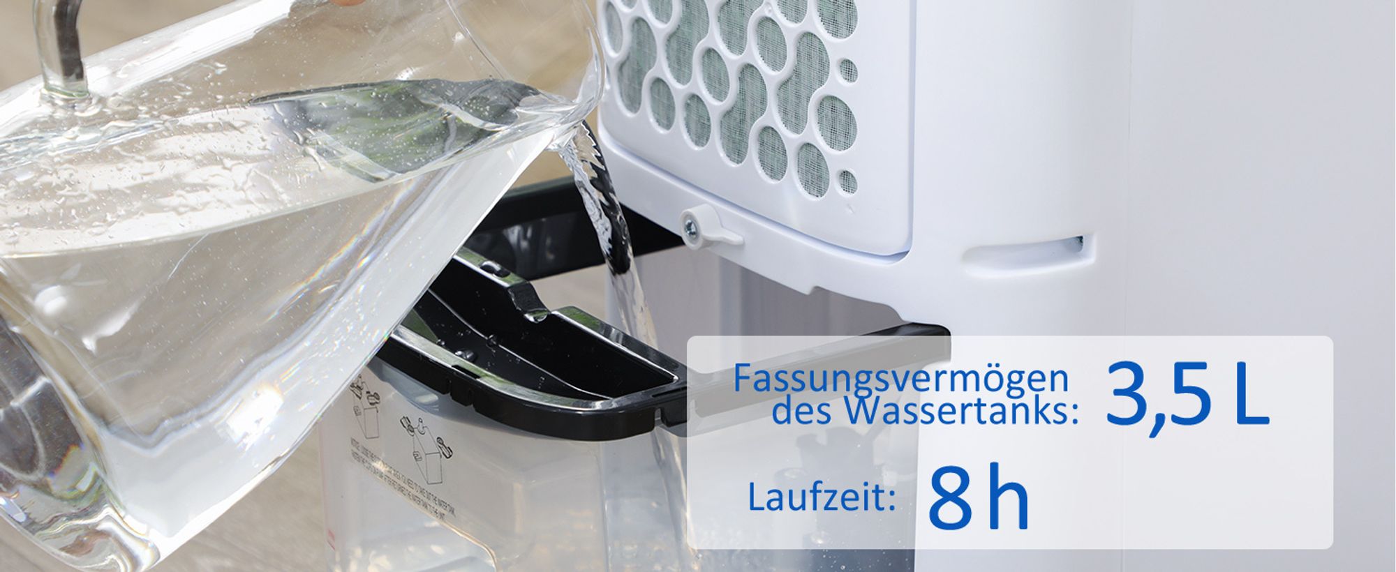 HOMCOM Mobile Luftkühler 3 in 1 Ventilator mit 3 Stufen 60° Oszillation