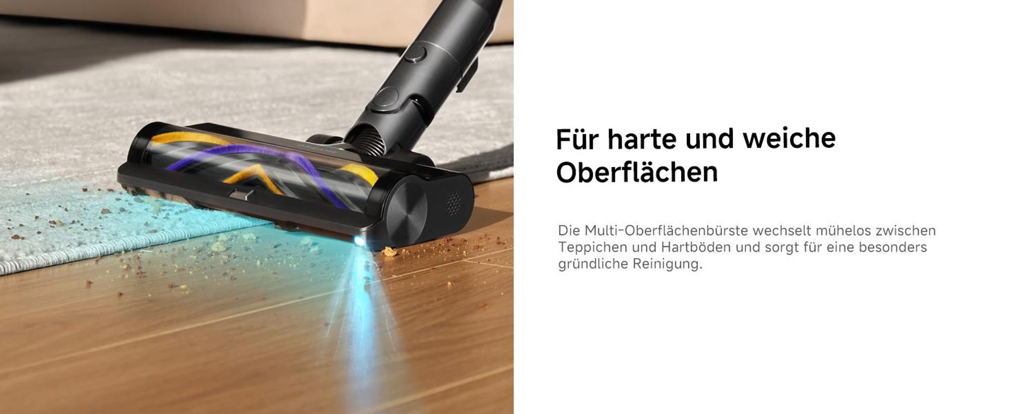 Dreame R20 Pro Akku-Staubsauger,Anti-Tangle Handstaubsauger, 90° biegsam,LED,bis 600W/26.000 Pa,für Teppich & Hartboden,CelesTect-Licht,bis 90 Min