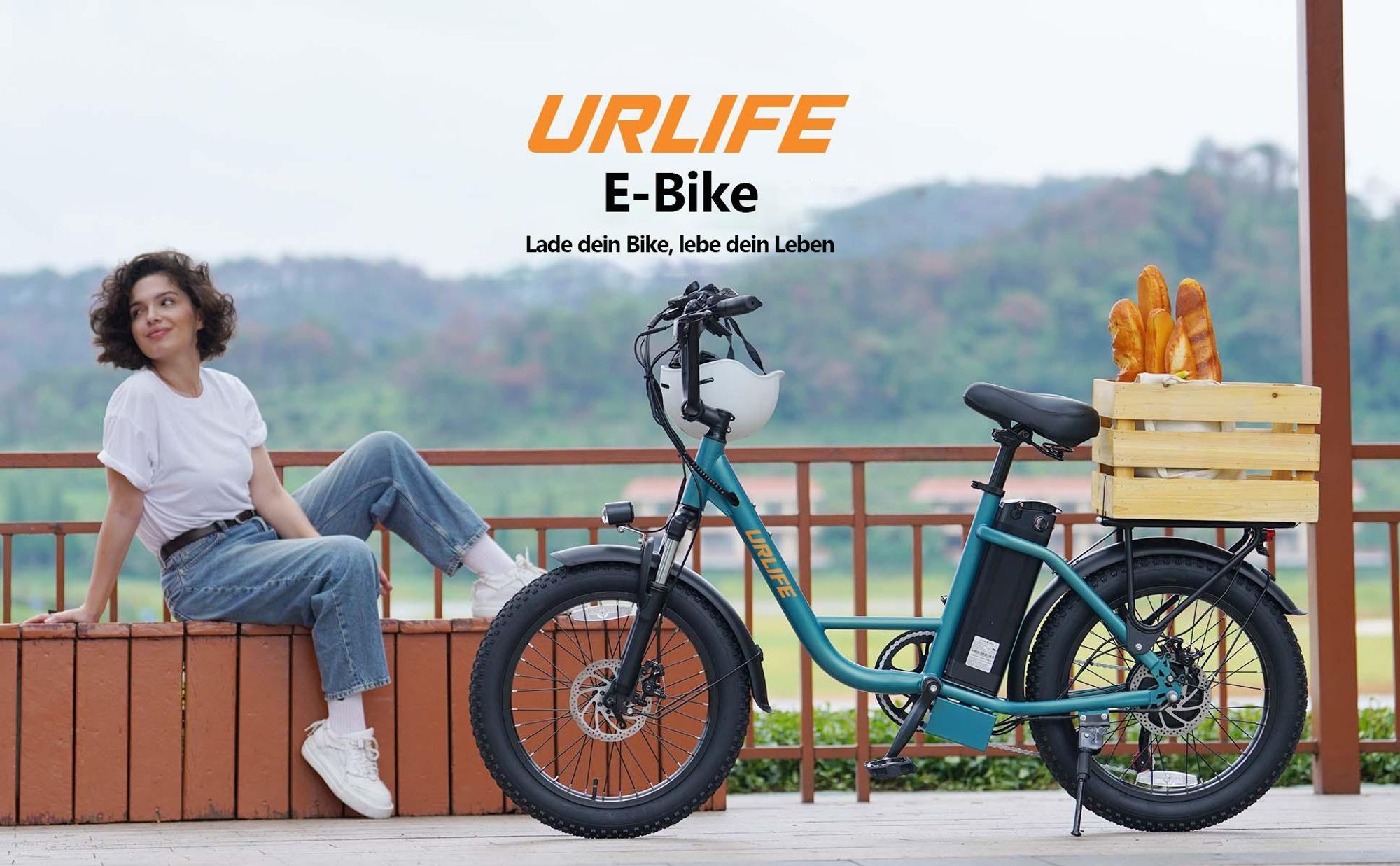 Elektrofahrrad URLIFE E20 - 250W Motor 48V 13Ah Batterie 20 Zoll Reifen Scheibenbremsen - Grün