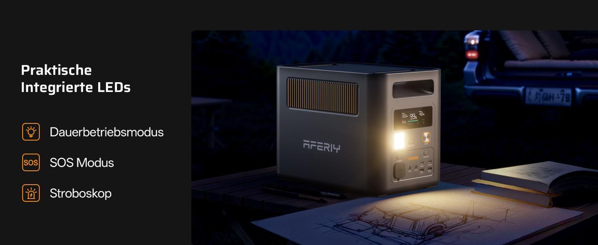 AFERIY Nomad1800 Pro Kit Solare 1024Wh Espandibile Pannello 400W