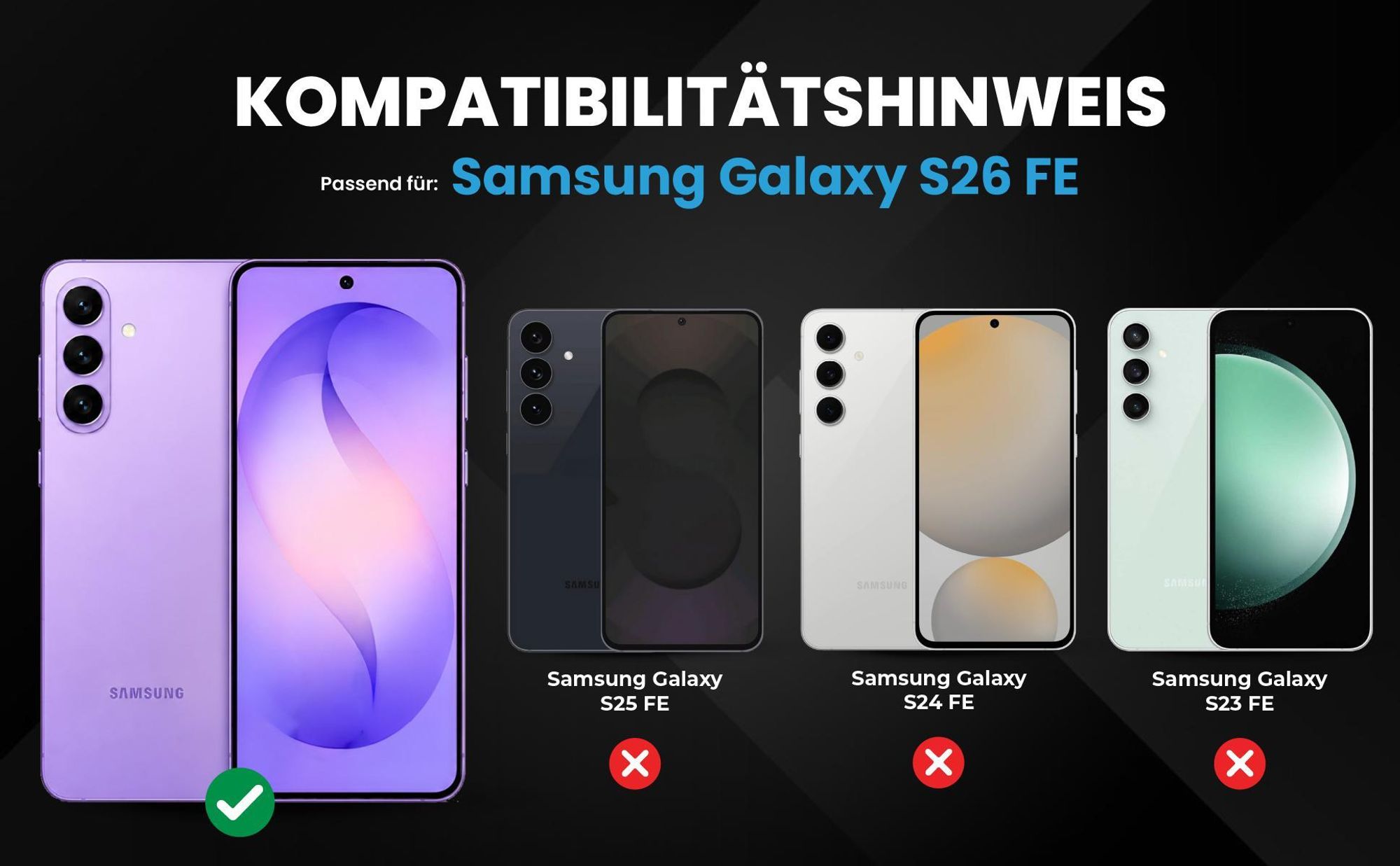 Kompatibilitätshinweise Hülle für Samsung Galaxy S26 FE