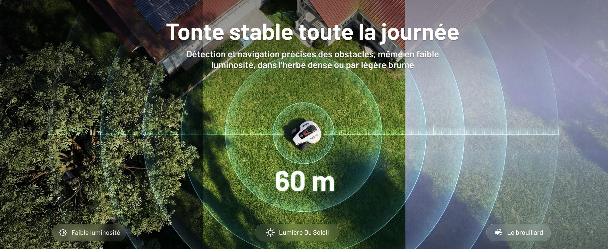 Robot tondeuse Mammotion YUKA Mini 2 1000 avec garage et station de lavage, jusqu’à 1000 m², DropMow, cartographie auto, coupe des bordures, APP