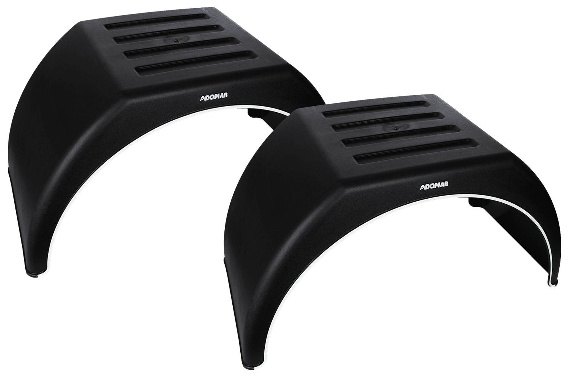 DOMAR DK3115 Doppelkotflügel-Set 14-16 Zoll aus Kunststoff 2 Stück für Pkw-Anhänger 915x450 mm als Schmutzfänger