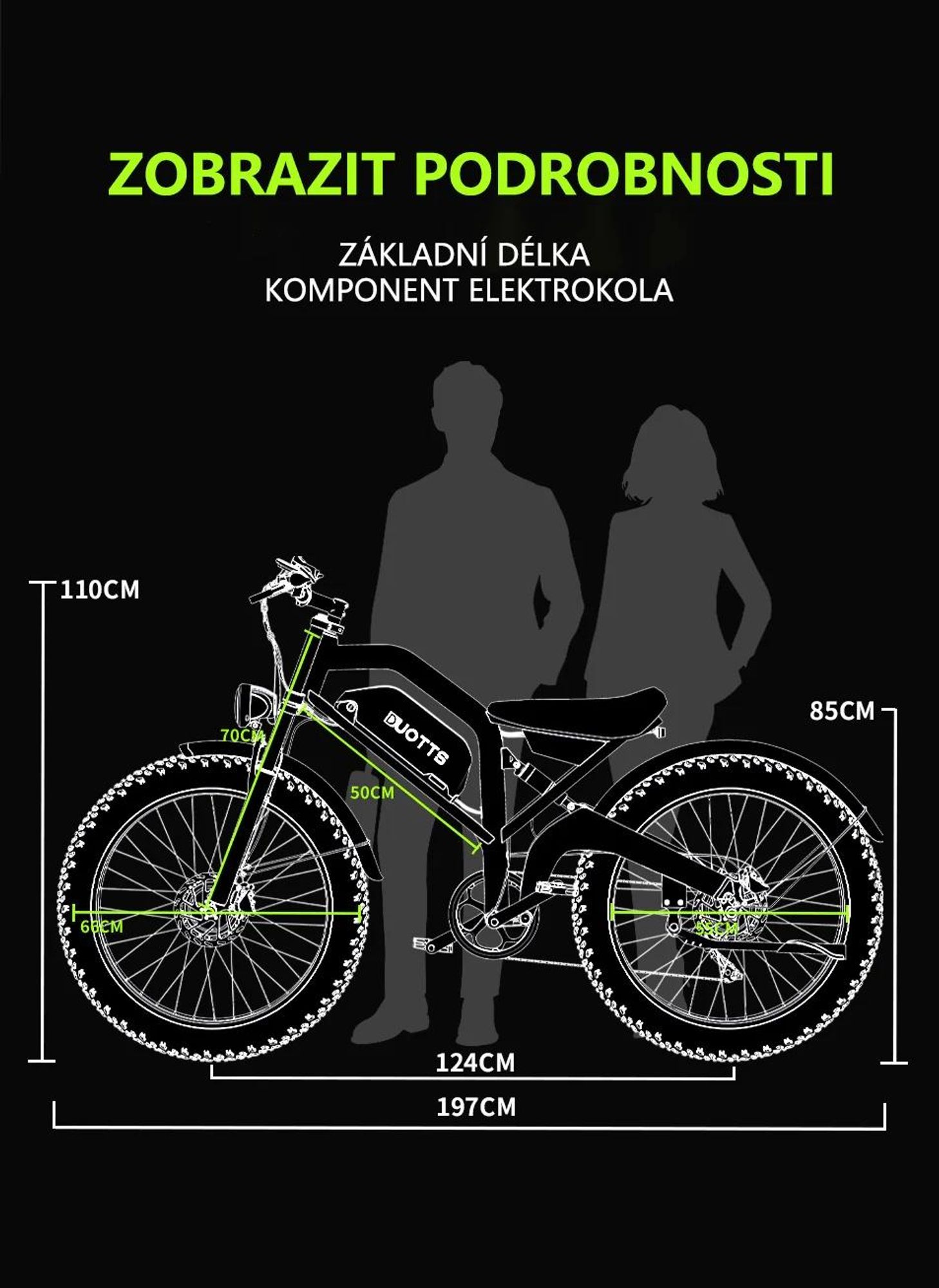 Duotts N26 Elektrokolo - Motor 750W*2 Baterie 48V20AH 26*4.0 Palce Pneumatiky Hydraulické Brzdy - Bílo modré