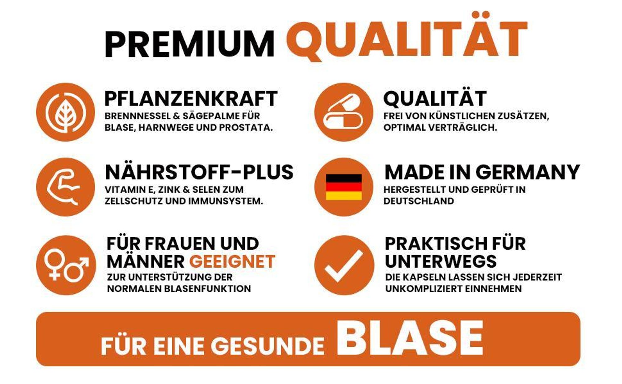 Saint Nutrition® Blasen Control Kapseln - Stärkung der Blasenfunktion – bei Inkontinenz & schwacher Blase – gegen Blasenbeschwerden & Reizblase