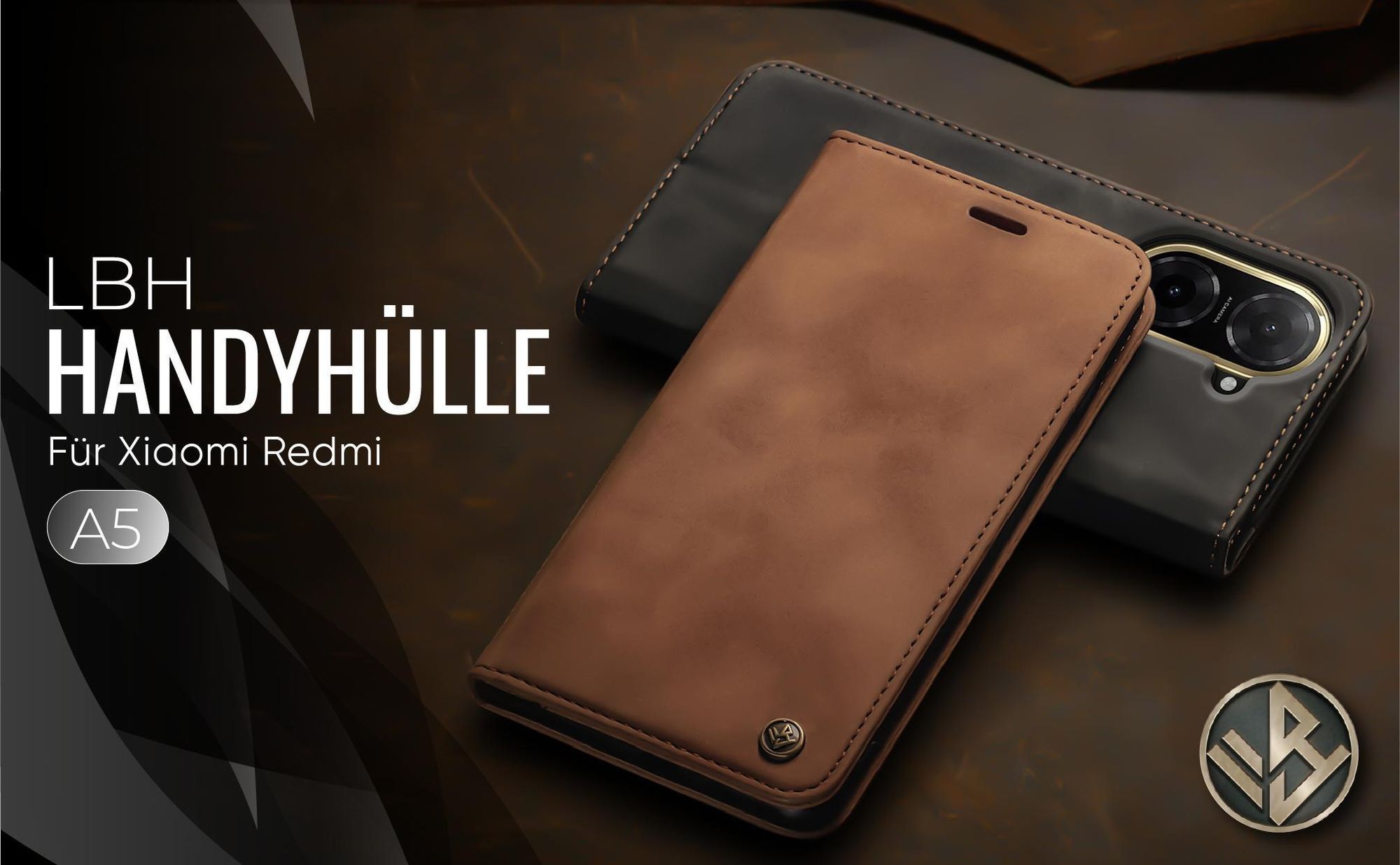 Hochwertige Klapphülle für Xiaomi Redmi A5 im klassischen Design