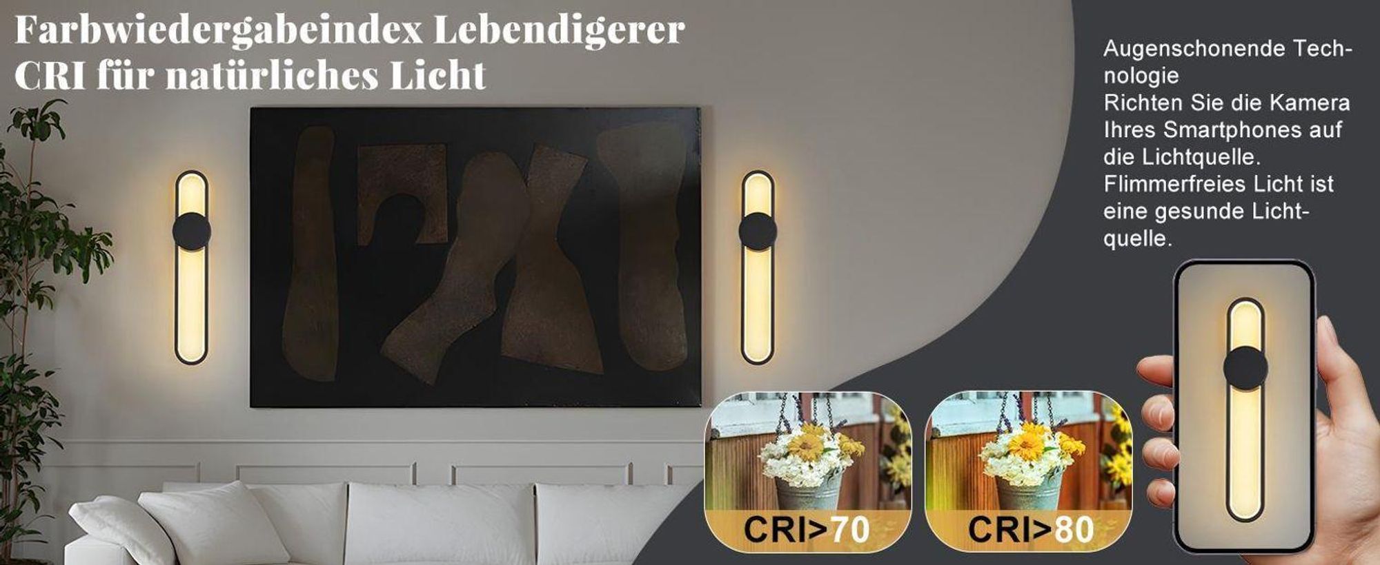 ZMH kinkiet LED lampa ścienna wewnętrzna 12W lampa schodowa 60cm czarna lampa do przedpokoju nowoczesny design 3000K ciepła biel minimalistyczne oświetlenie ścienne do sypialni salonu przedpokoju klatki schodowej kuchni