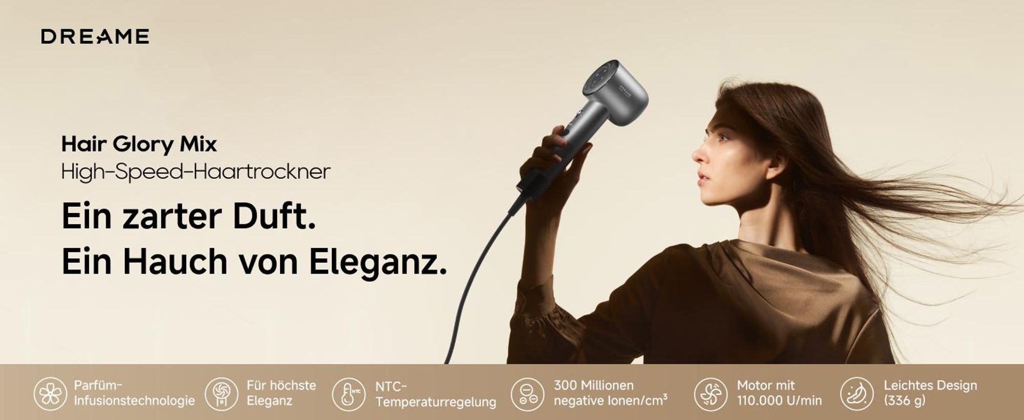 Dreame Glory Mix Haartrockner schwarz