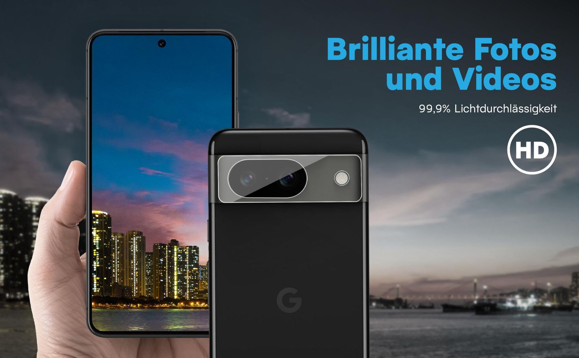 Brilliante Bildqualität mit dem Google Pixel 8a dank 99,9% Lichtdurchlässigkeit