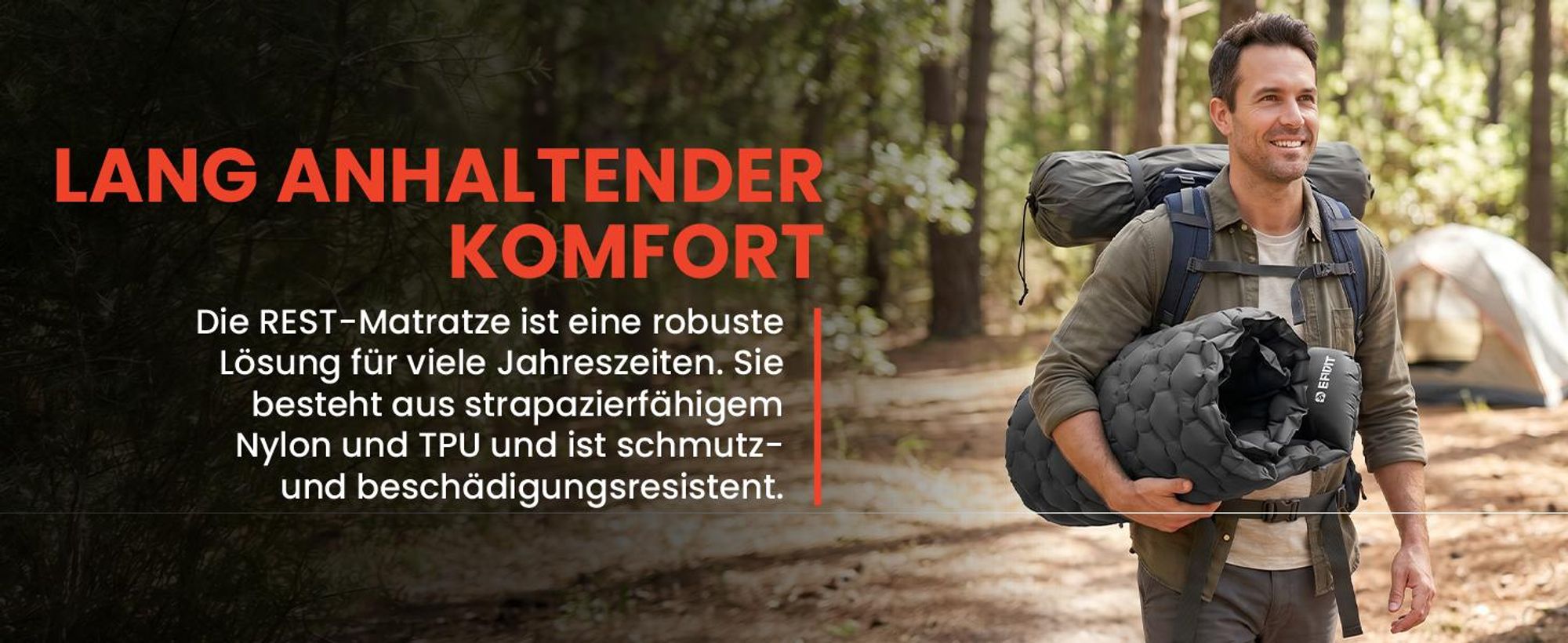 Graue Selbstaufblasende Isomatte Luftmatratze Schlafmatte Matratze Camping
