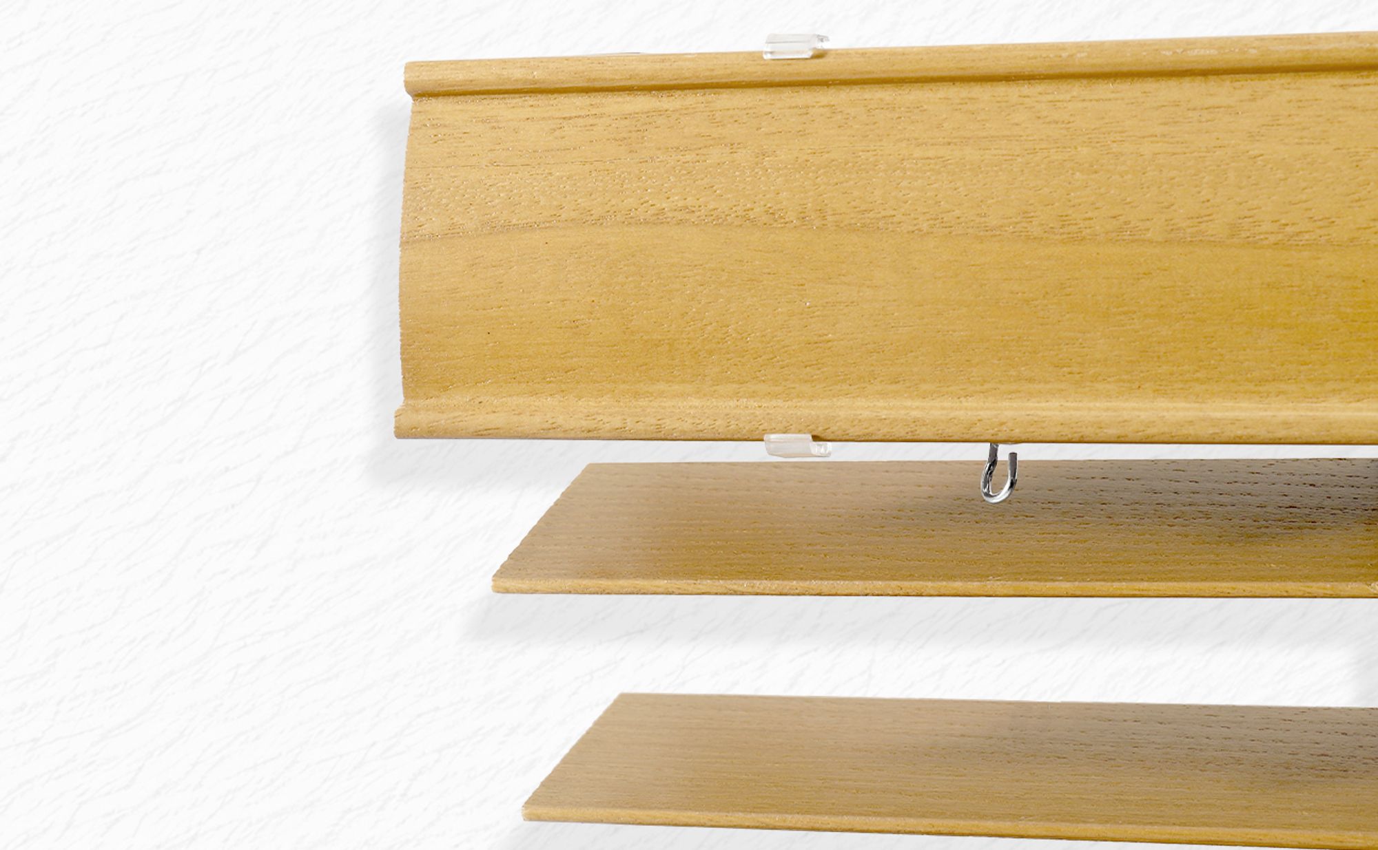 Holzjalousie 50mm lamellen Naturholzfarbe 80x130cm