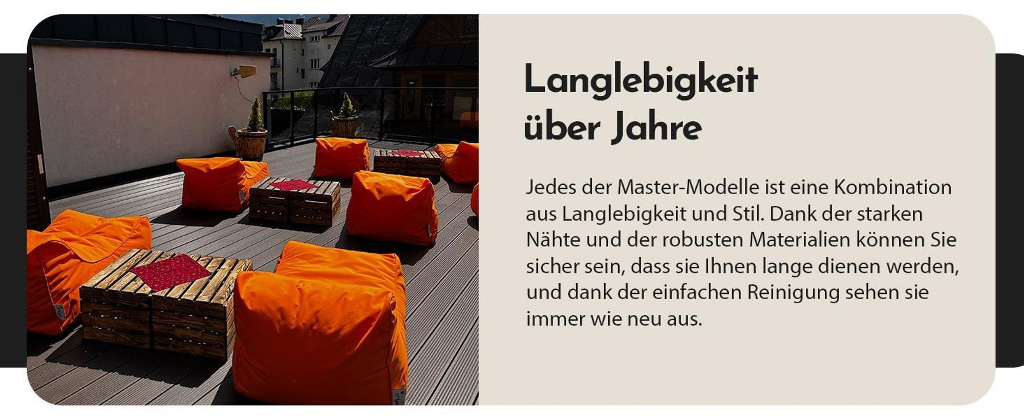 Ecopuf Master Outdoor Sitzsack wasserfest für Garten, Balkon & Terrasse, Farbe: Olive