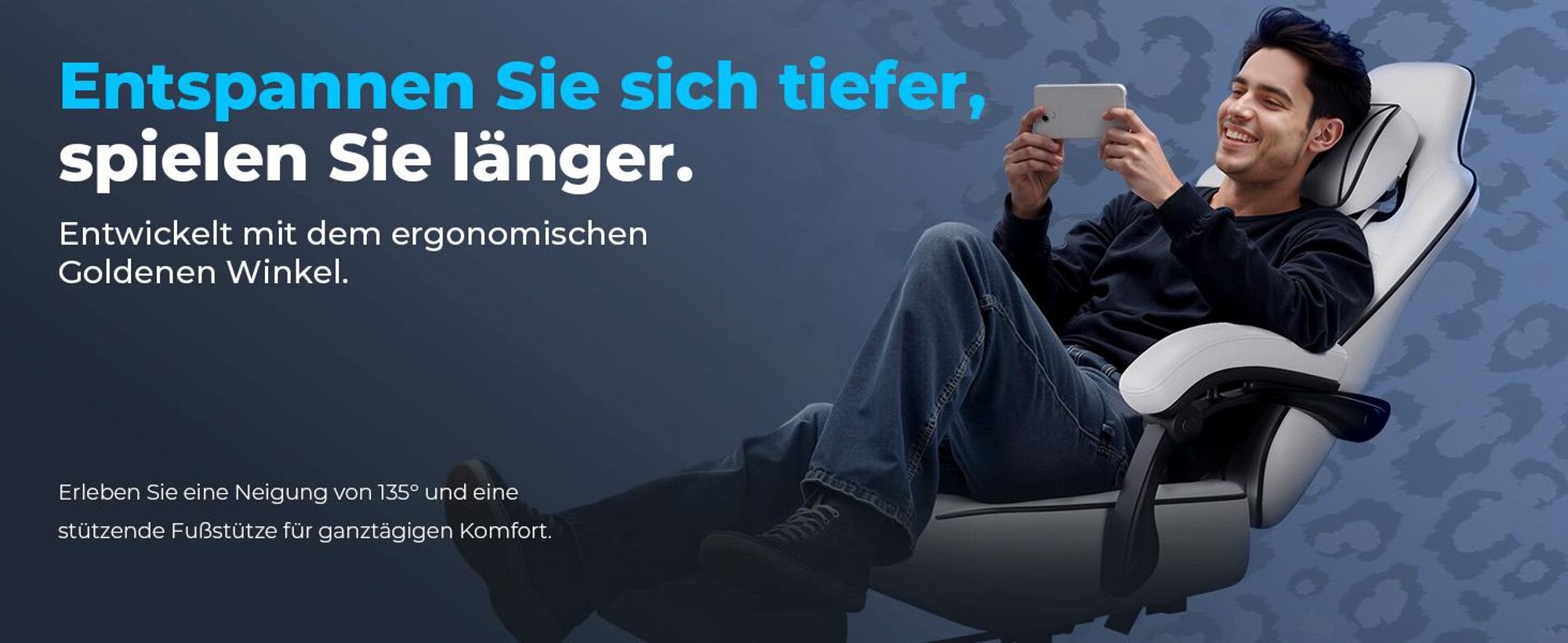GTPLAYER GamingStuhl, Bürostuhl, Ergonomischer Pc Stuhl, Höhenverstellbarer Drehstuhl, Armlehnen mit Synchronmechanik, Lendenkissen, Kopfkissen
