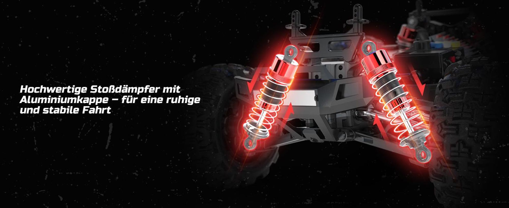 DEERC Ferngesteuertes Auto 1:16 Bürstenloser Motor 52 km/h, 4 WD Schnelles Rennauto mit 2 Akku für 40 Min. Laufzeit, 2.4-GHz RC Auto