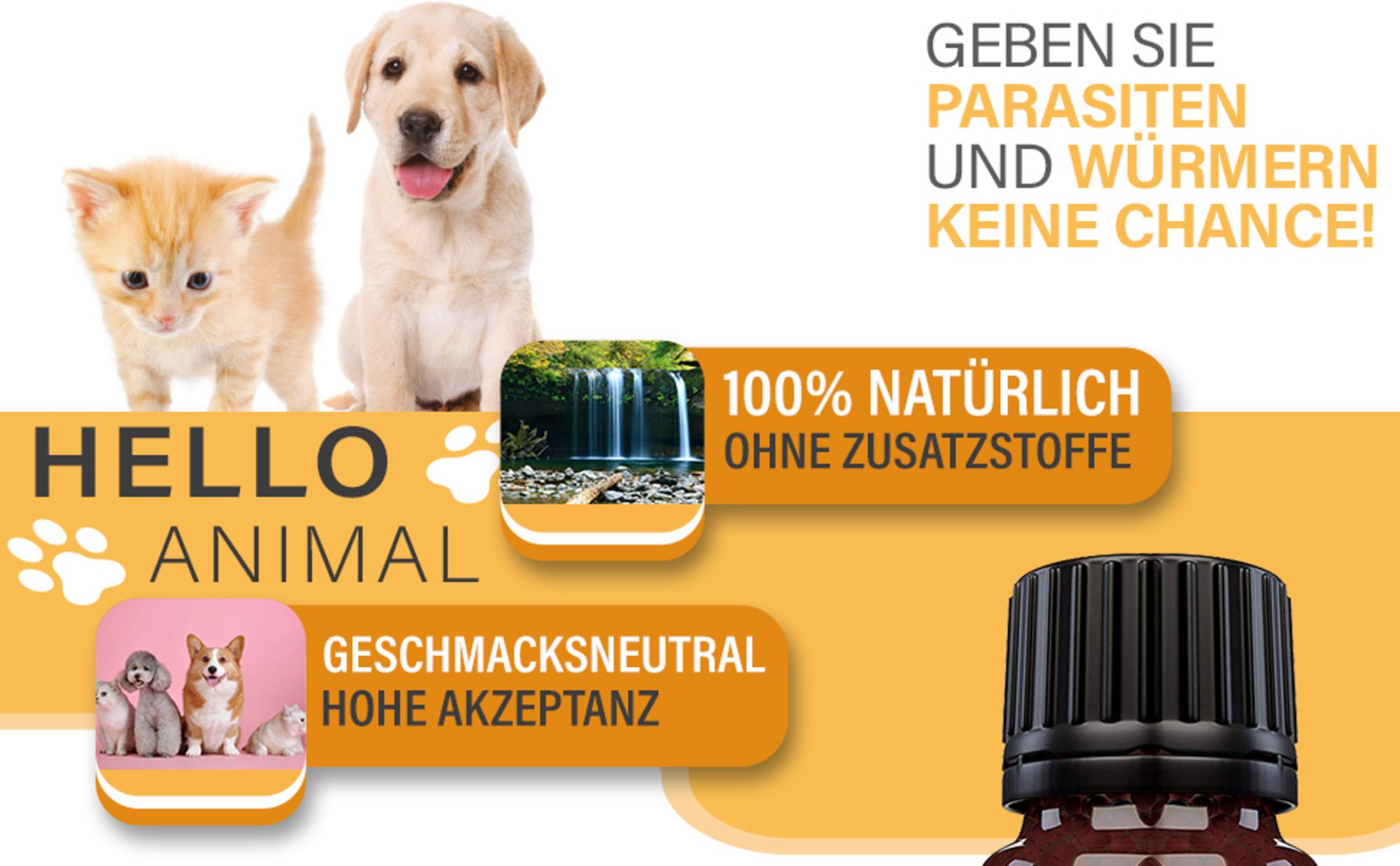 Hello Animal® Wurm Kügelchen - Wurmmittel Hund - Εntwurmеn für Hunde - mit natürlichen Inhaltsstoffen - Wurmkur - für Hunde und Katzen