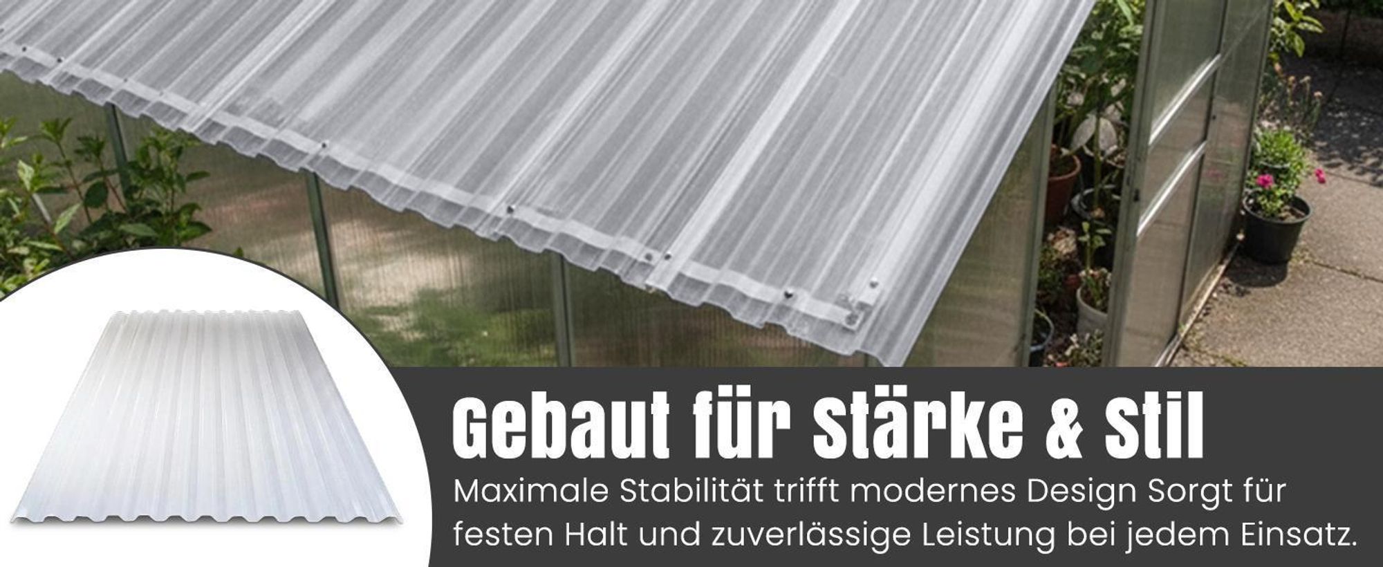 LP Projekt Wellplatte Trapez 90 x 250 cm - 5Stk.