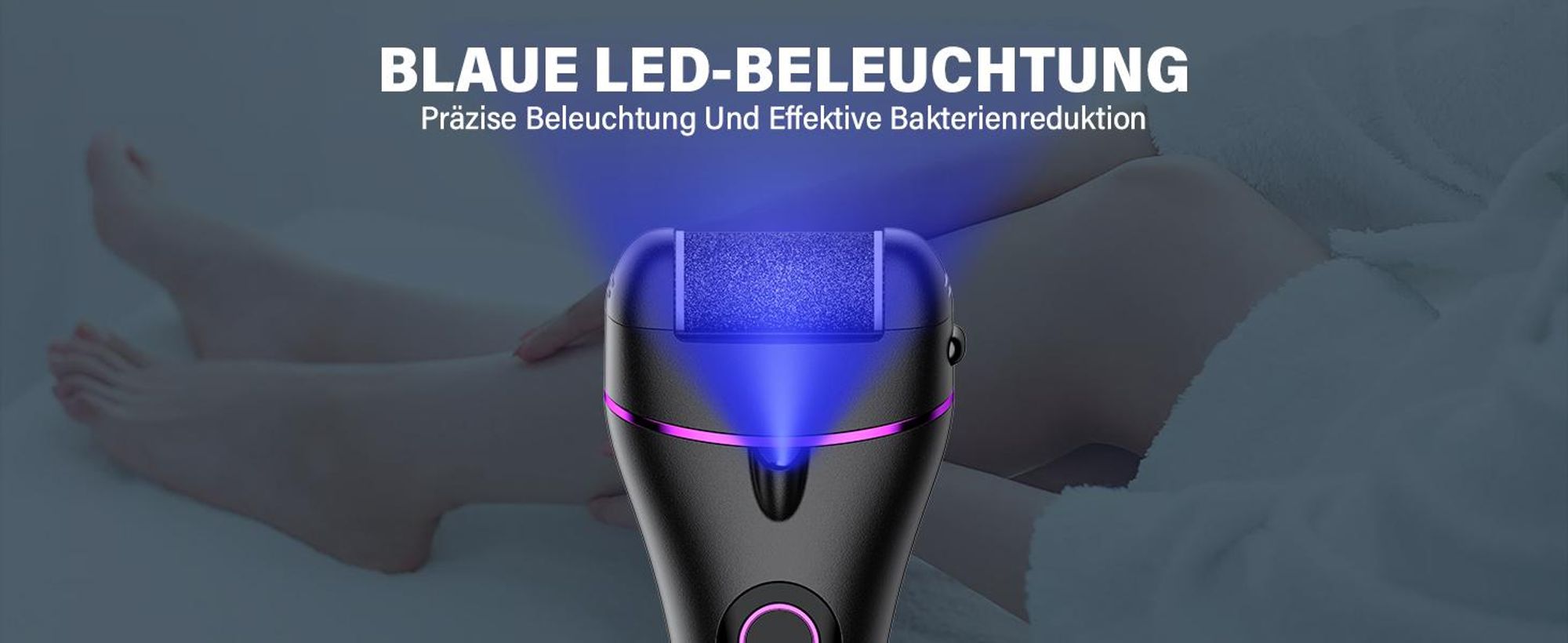 Elektrischer Hornhautentferner, Hornhauthobel Elektrisch Füße, Fußpflegegerät, mit 3 Rollen, für Rissige Fersen, Abgestorbener, Hornhaut Entfernen