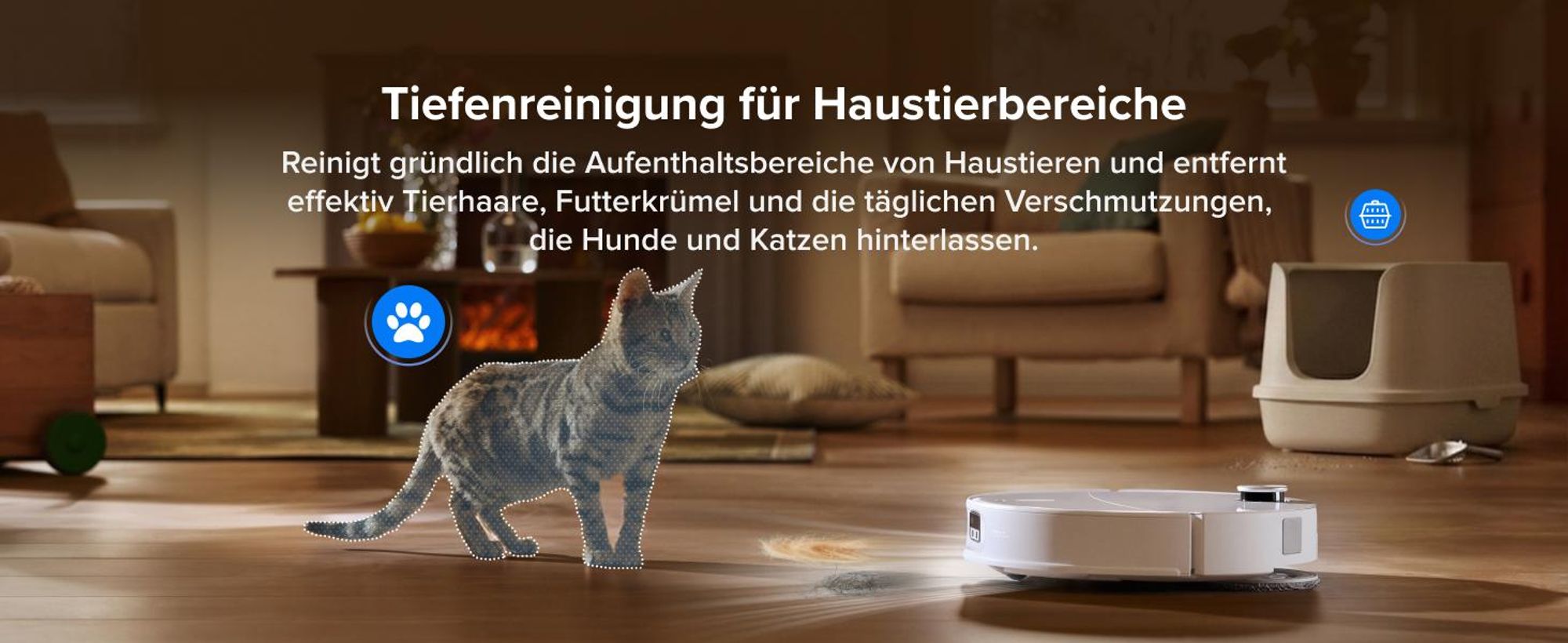 Roborock Qrevo Edge 2 Staubsauger Roboter, 25.000 Pa Saugroboter mit Wischfunktion, Wischmopp-Hebefunktion, 80 °C Moppwäsche mit heißem Wasser, Weiß