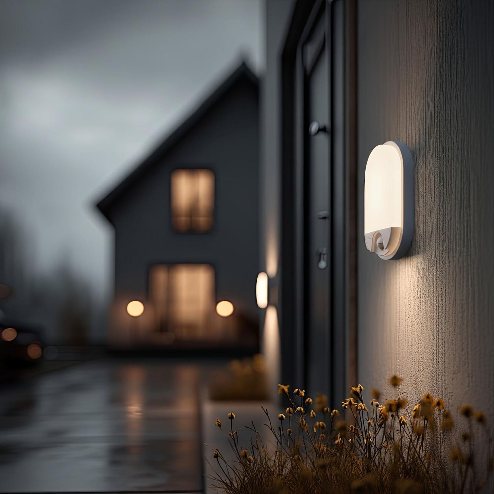 LED-Lampe mit Infrarot-Bewegungssensor Wandleuchte Innen-/ Außenbeleuchtung 1100lm 15W IP54 weiß ++