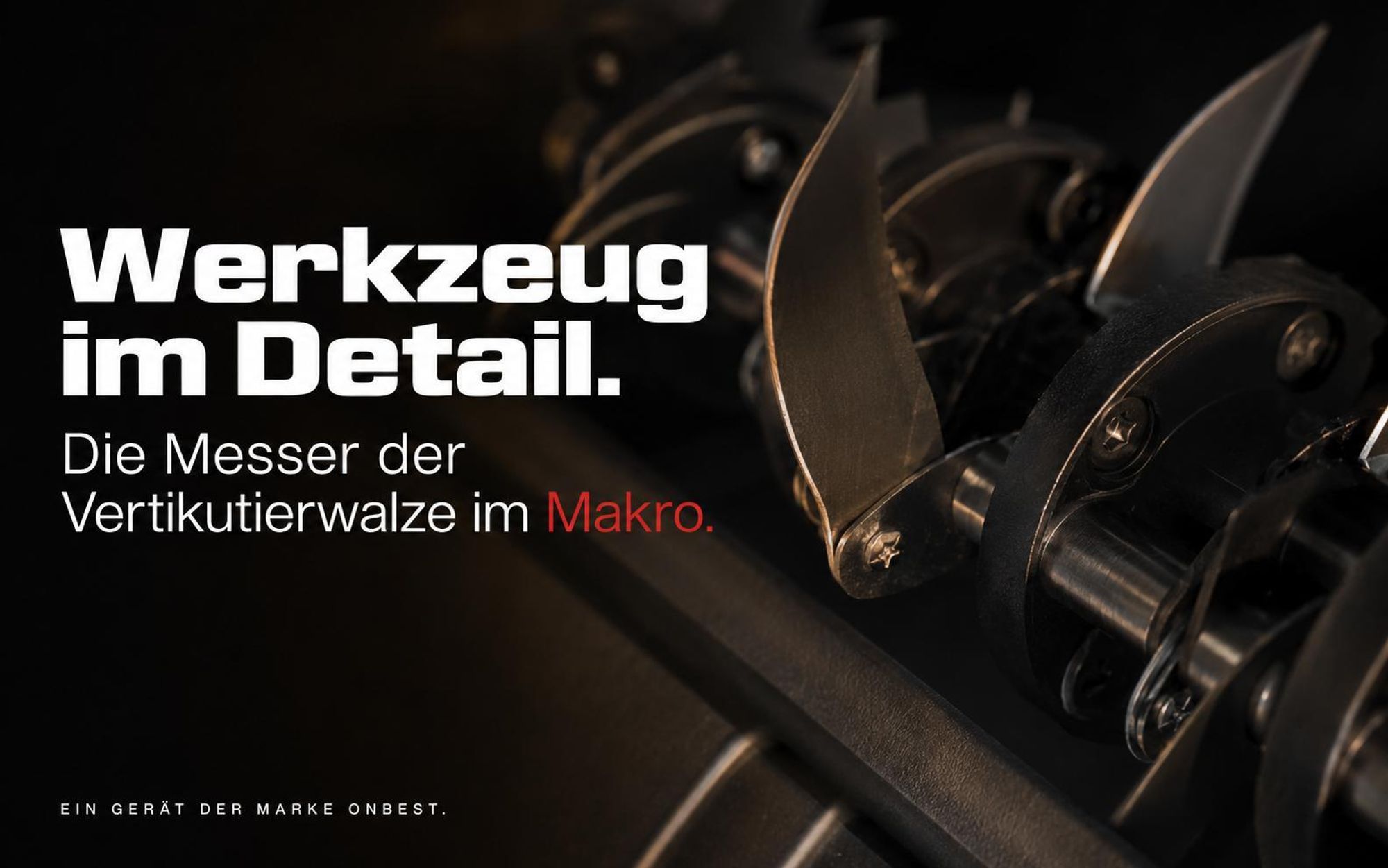 ONBEST Vertikutierer Elektro S1838 | 2in1 Rasenlüfter | 38 cm Arbeitsbreite | 1800 W | 24 Federkrallen | 16 Doppelmesser