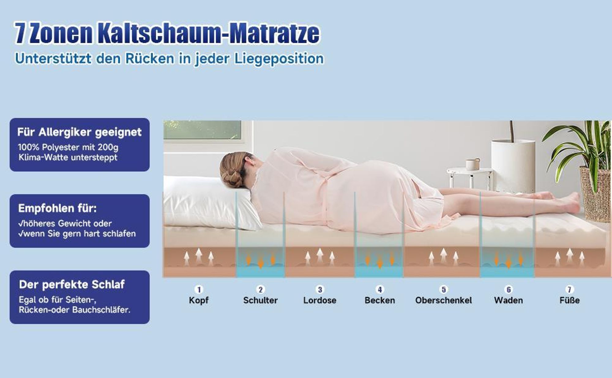 Kühler Bezug für angenehmen Schlaf
