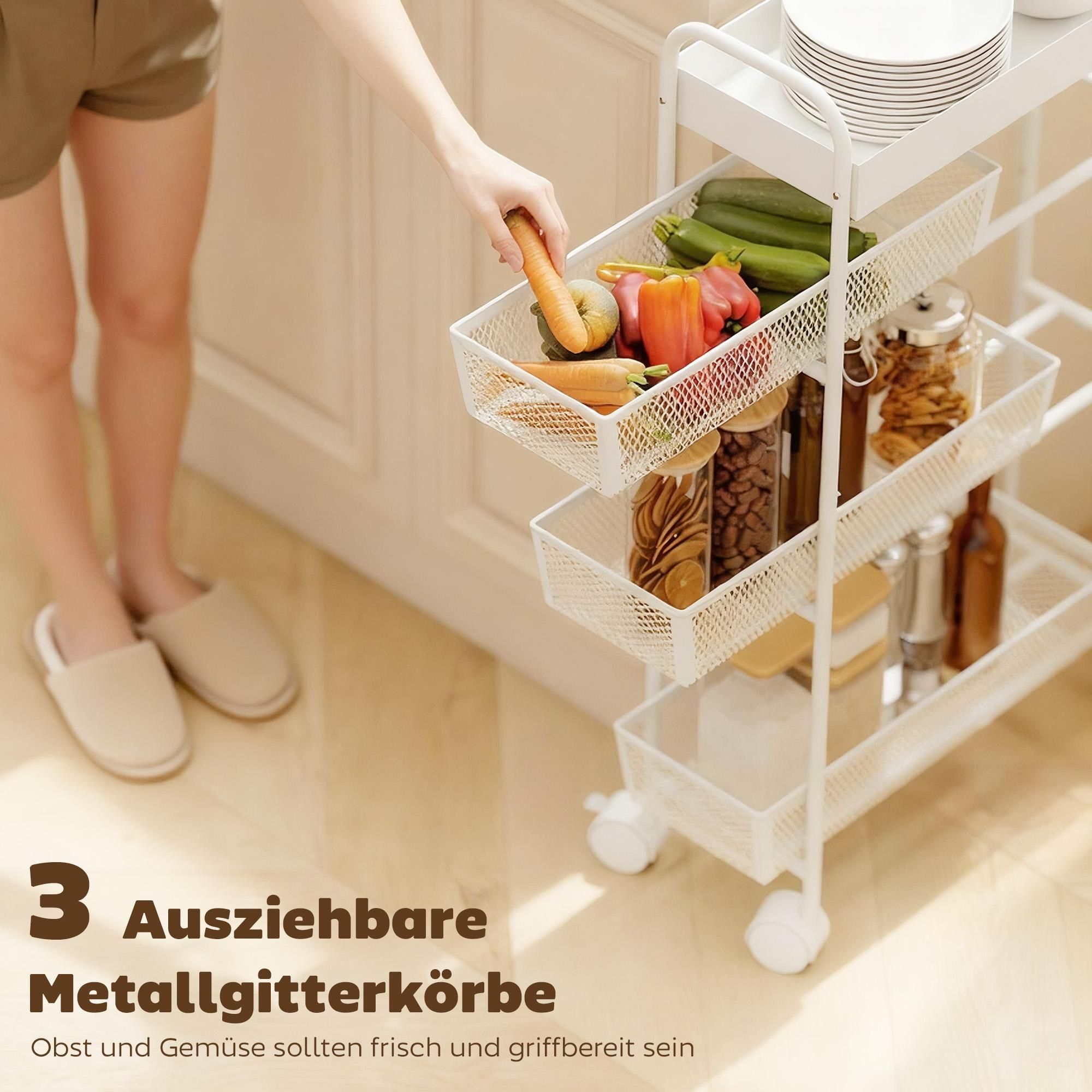 Rollwagen Servierwagen fahrbar Badezimmer