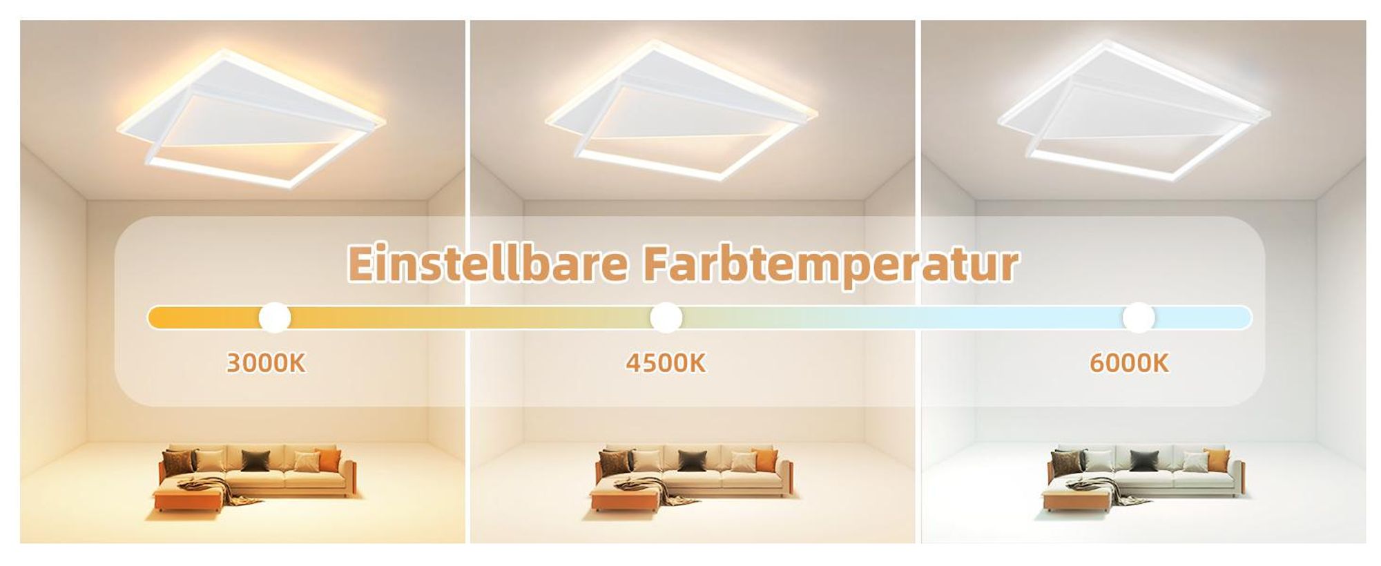 ZMH – lampa sufitowa LED do salonu, biała lampa do sypialni z regulacją jasności i pilotem, 40 W – nowoczesne oświetlenie sufitowe do kuchni i przedpokoju