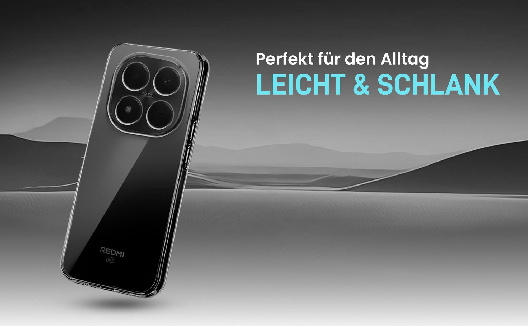 Hochtransparente Hülle für einen schlichten Look kompatibel mit Xiaomi Redmi Note 15 Pro+ 5G