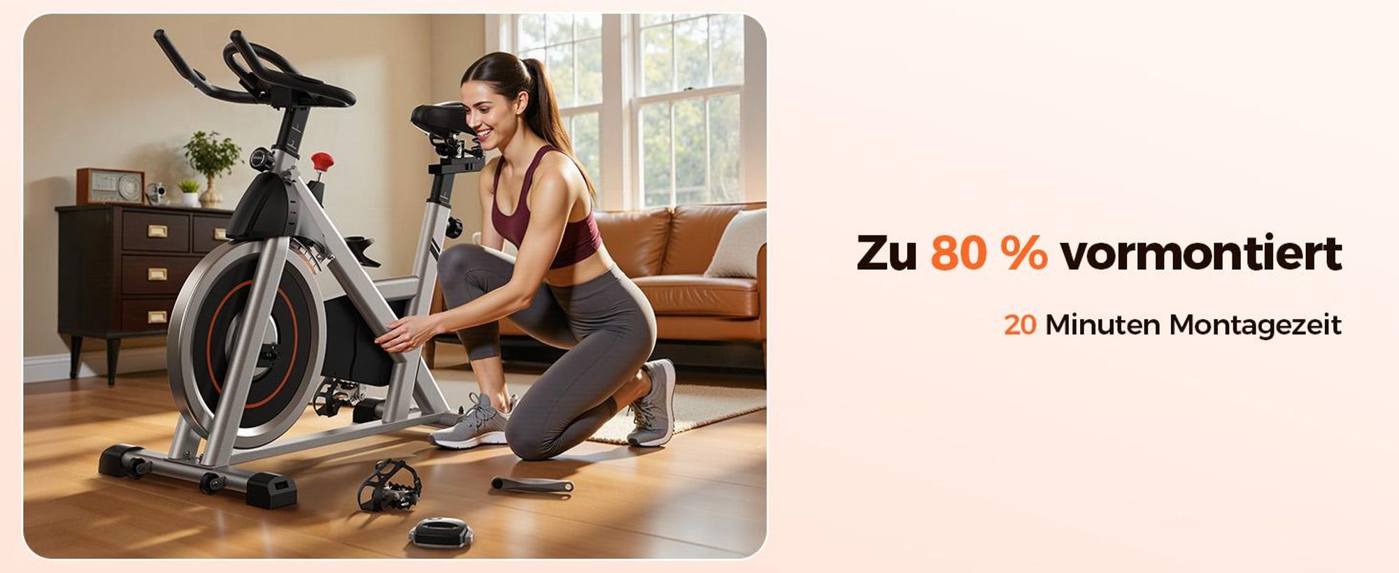 YOSUDA Heimtrainer mit magnetwiderstand , Indoor Leises Fitnessbike mit Tablet-Halter,  Bike Indoor mit LCD-Monitor,Bis 136KG