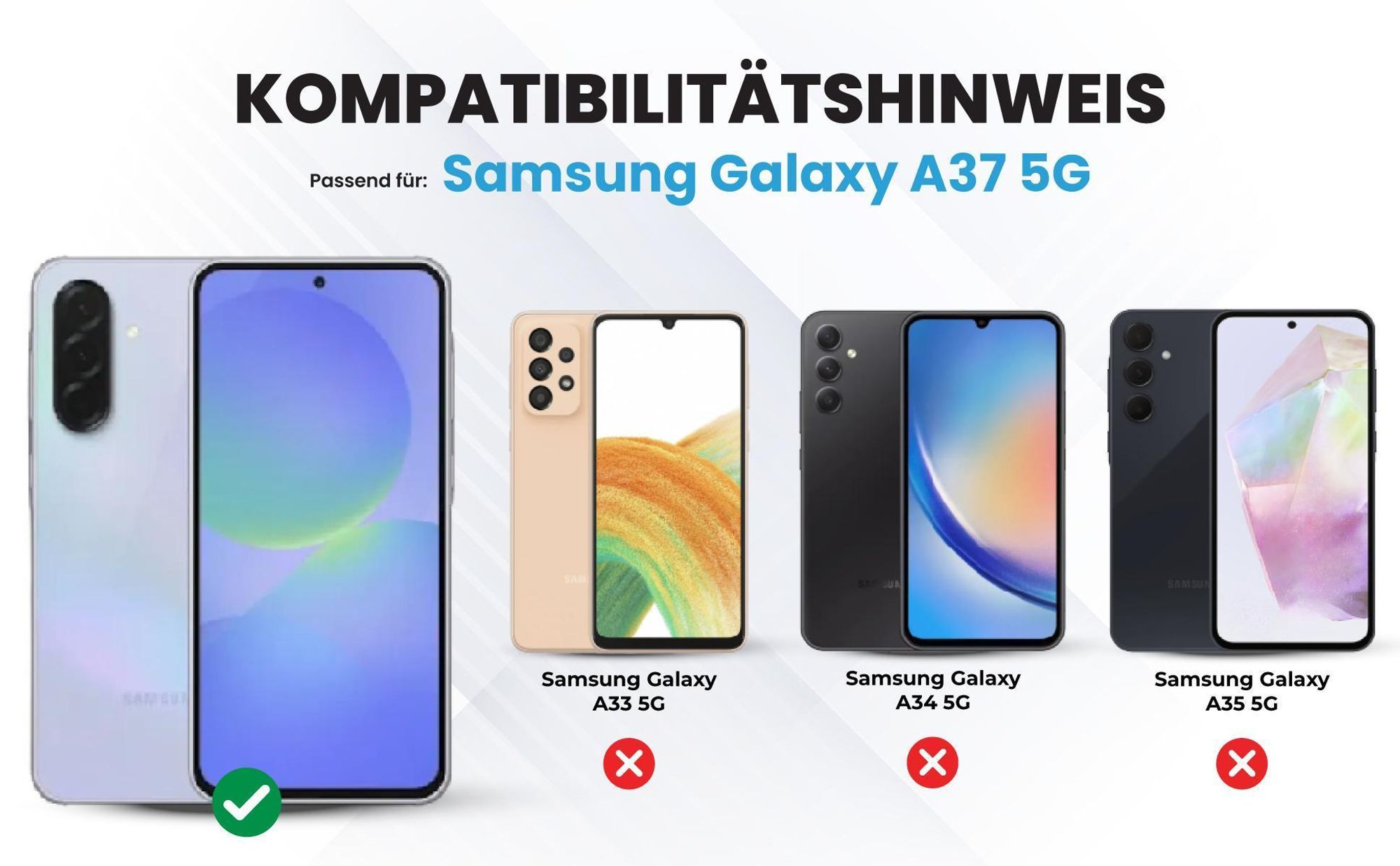 Kompatibilitätshinweise Hülle für Samsung Galaxy A37 5G